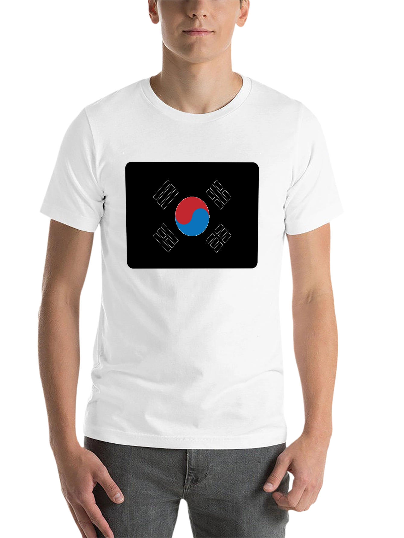 Black South Korea Flag T-Shirt - Patriotic Style view 14