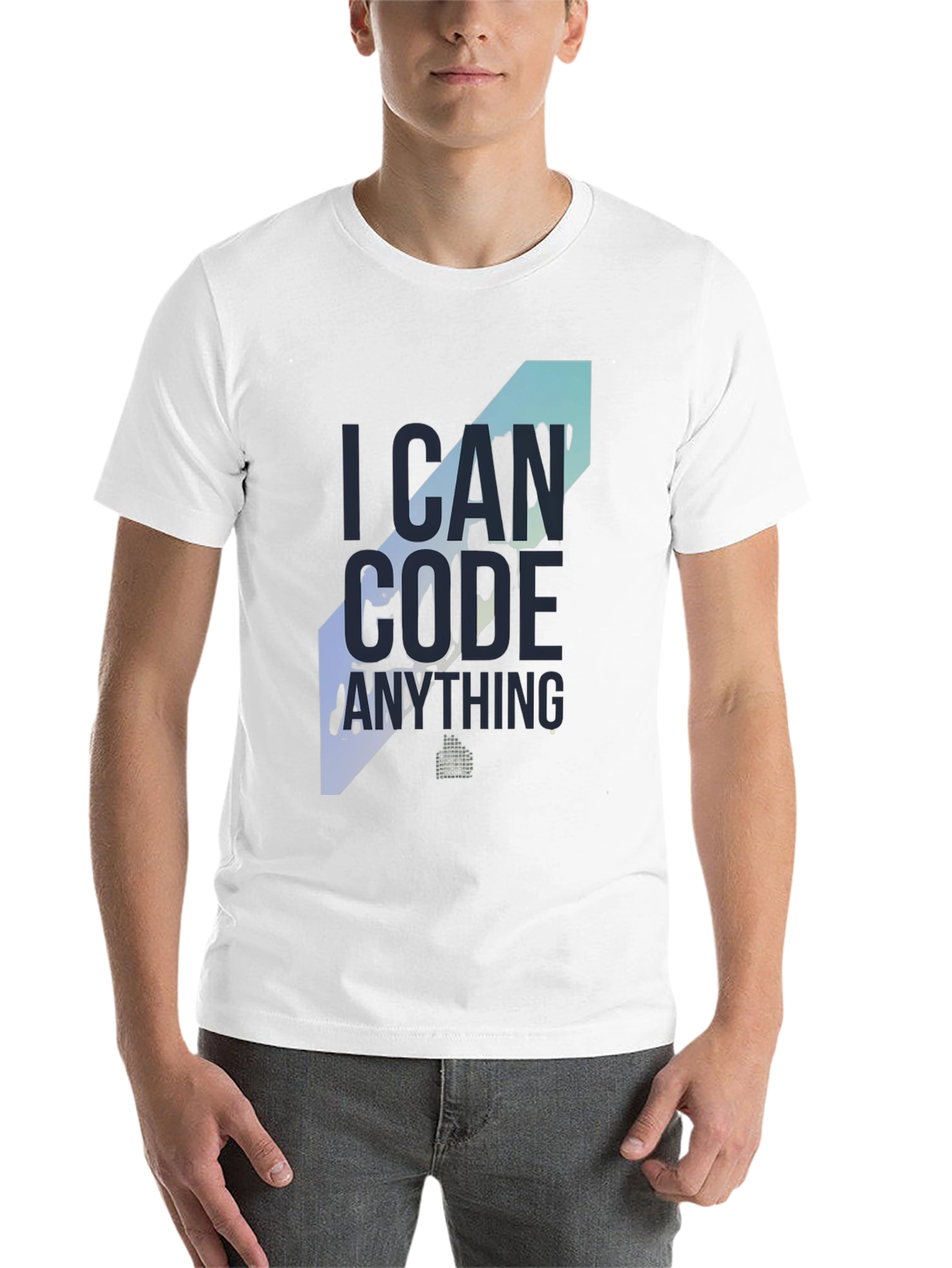 Black I Can Code Anything T-Shirt - Programmer Apparel view 14