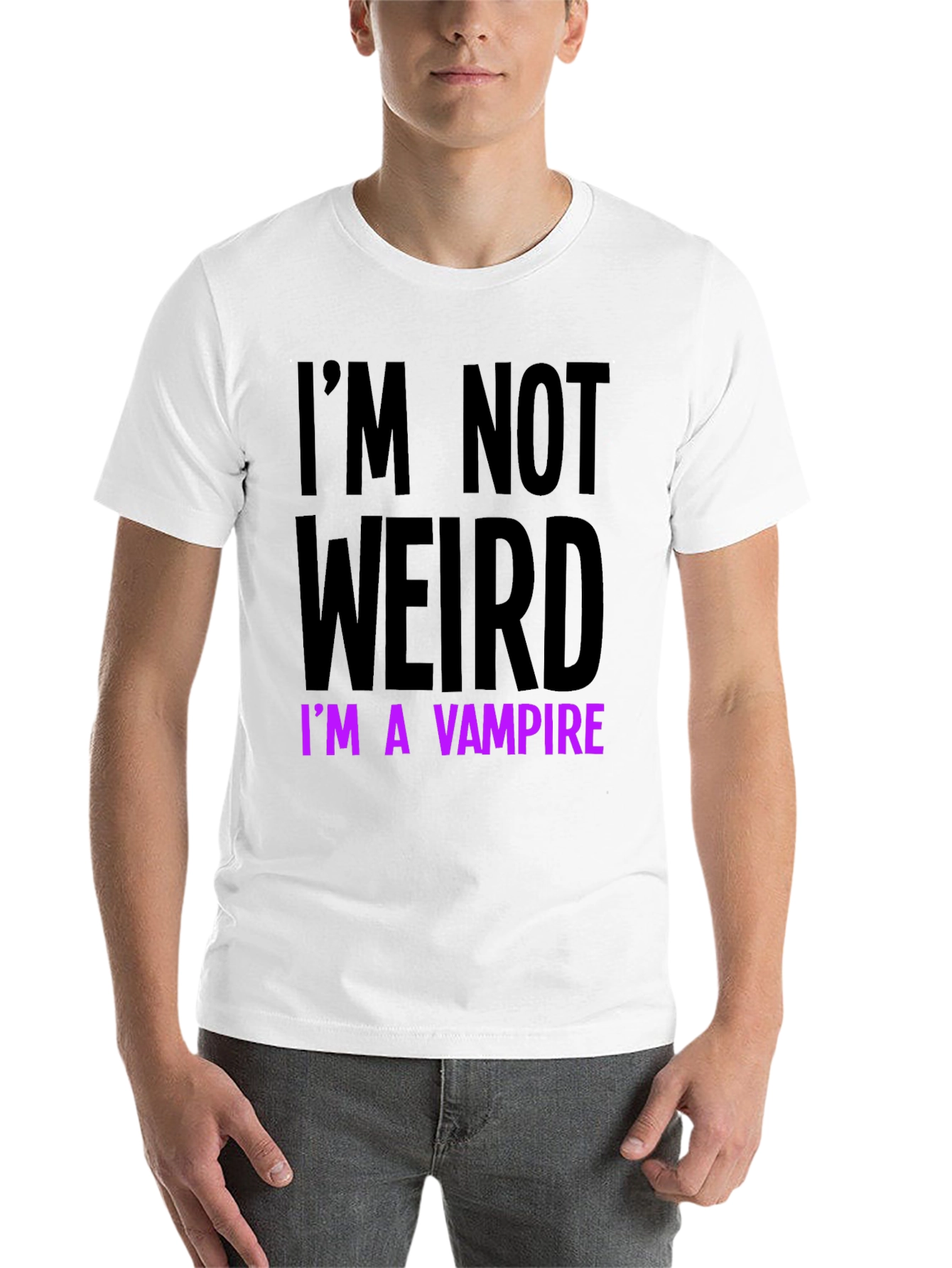 Black I'm Not Weird I'm A Vampire T-Shirt view 14