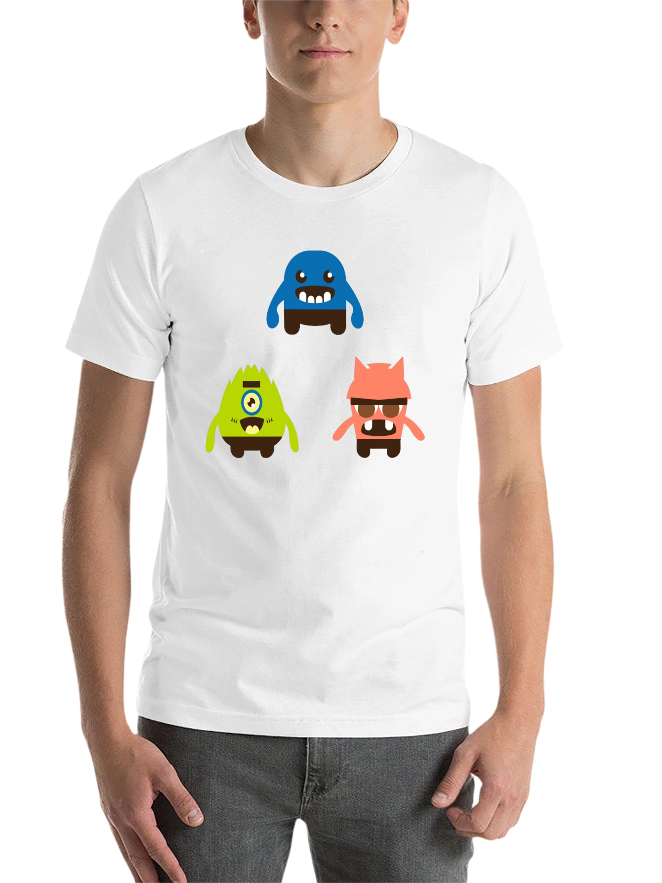 Black Monster Graphic Print Black T-Shirt view 14