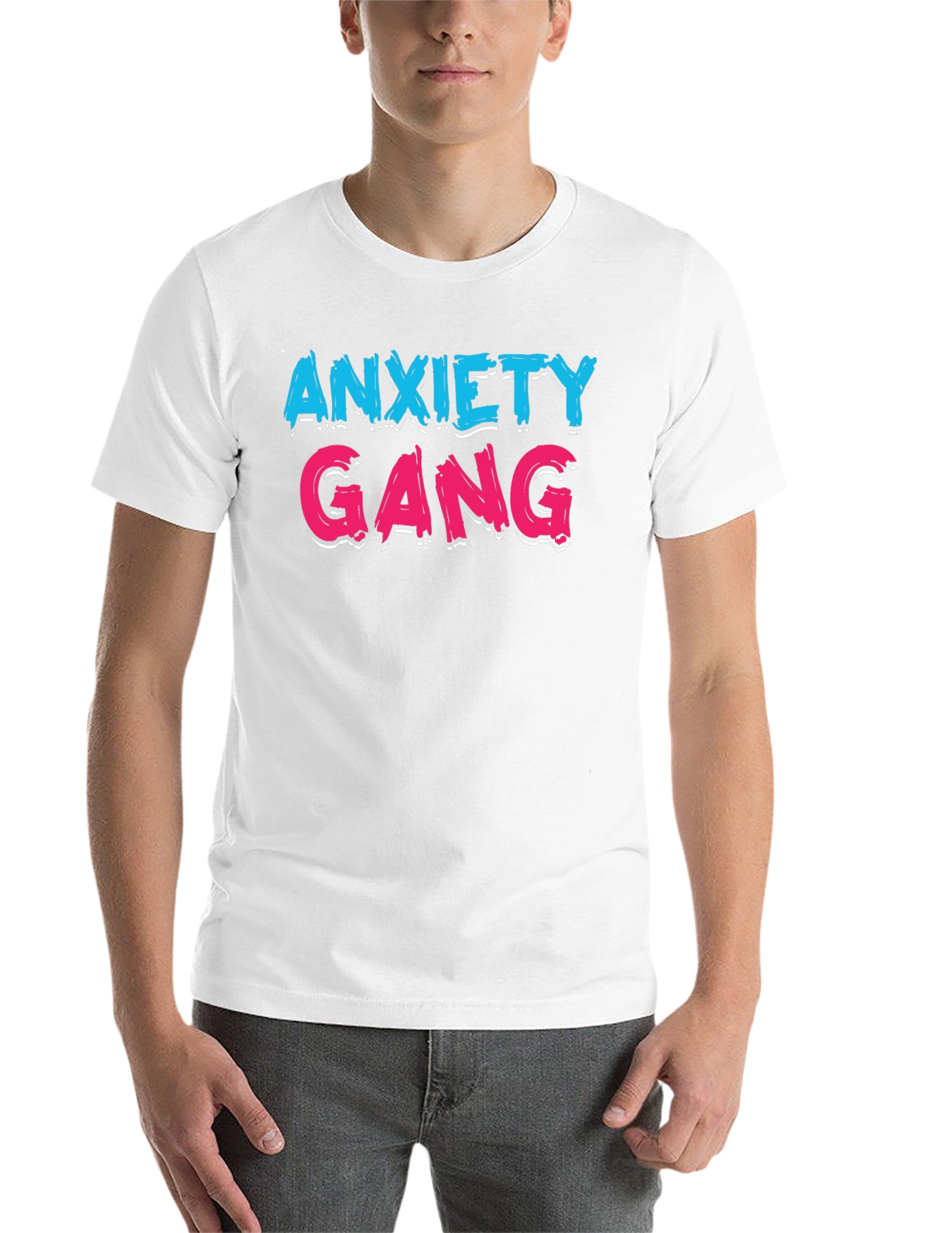 Black Anxiety Gang Graphic T-Shirt view 14
