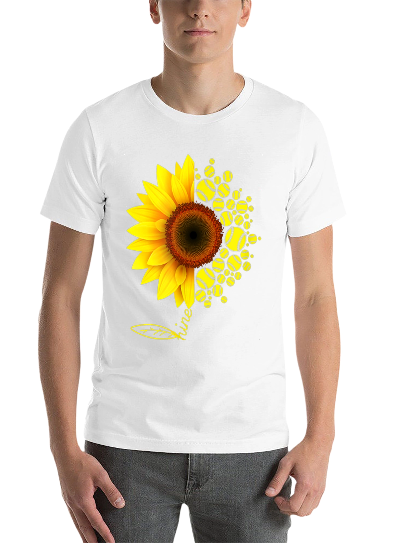Black Sunflower Softball T-Shirt - Shine Bright! view 14