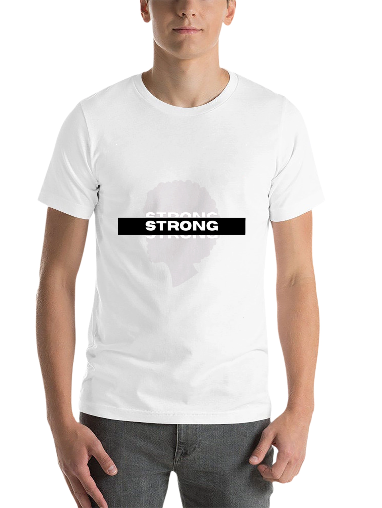 Black Strong Graphic Black T-Shirt view 14