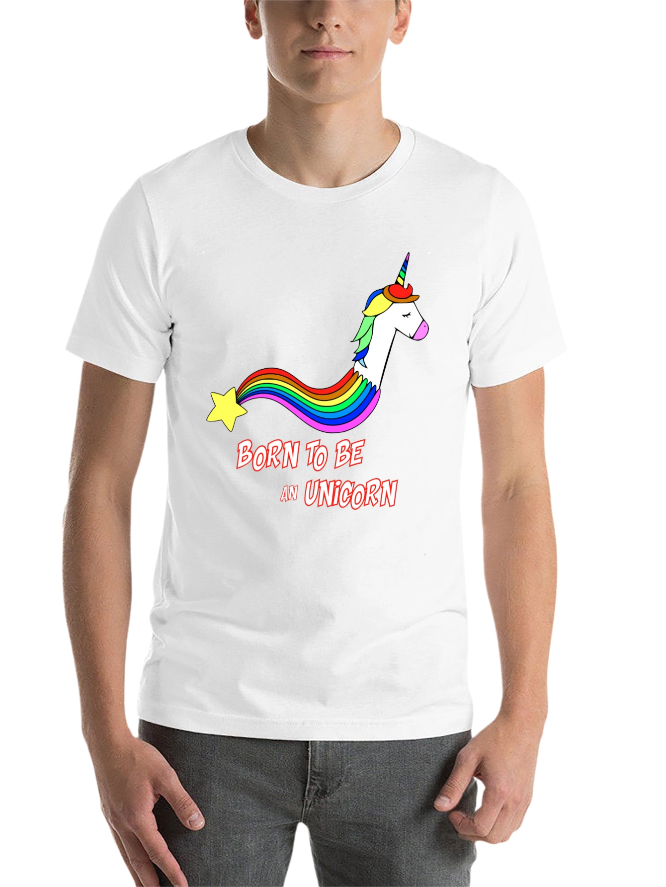 Black Born To Be A Unicorn Black T-Shirt view 14