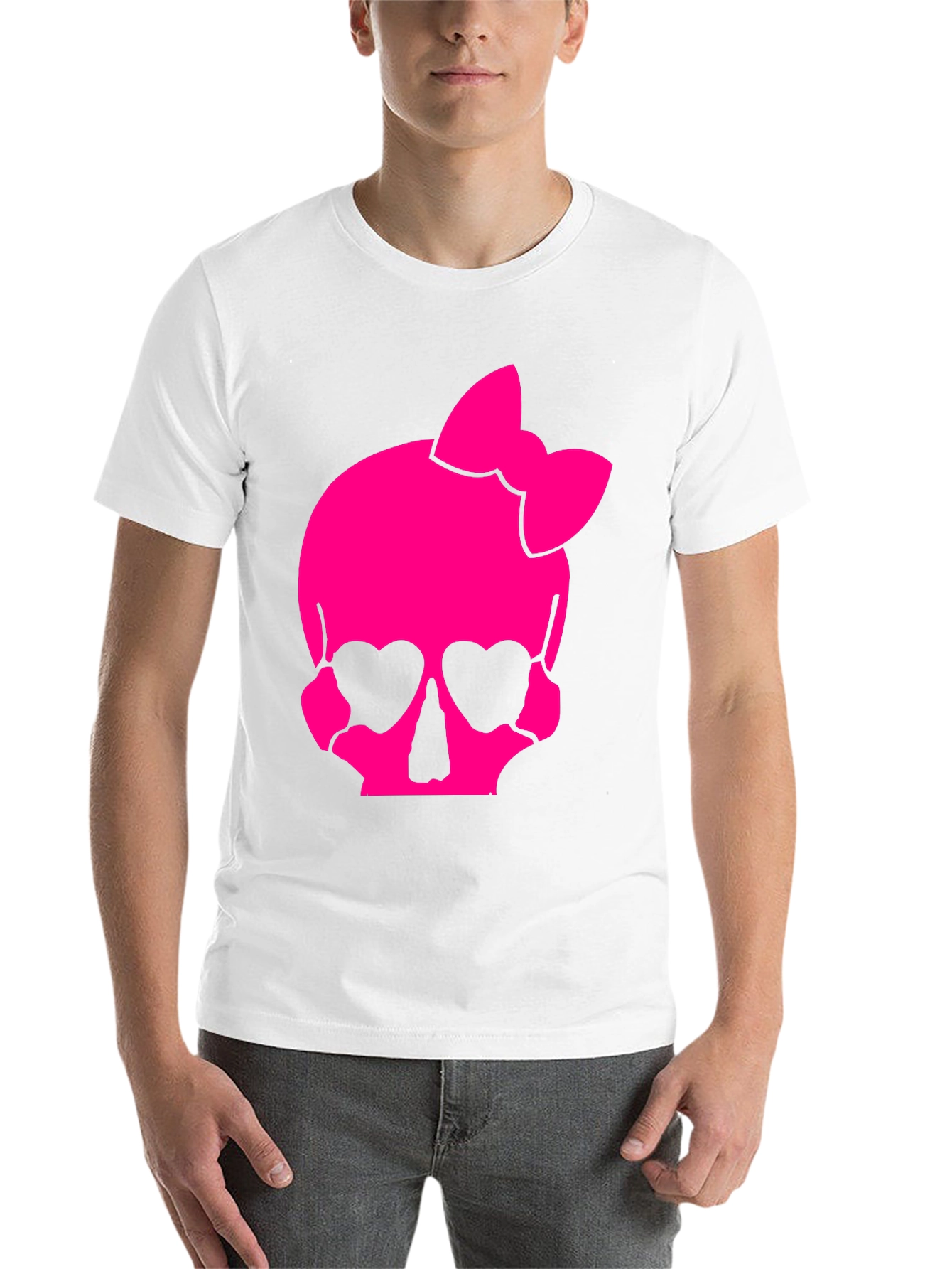Black Skull Bow T-Shirt - Pink Gothic Style view 14