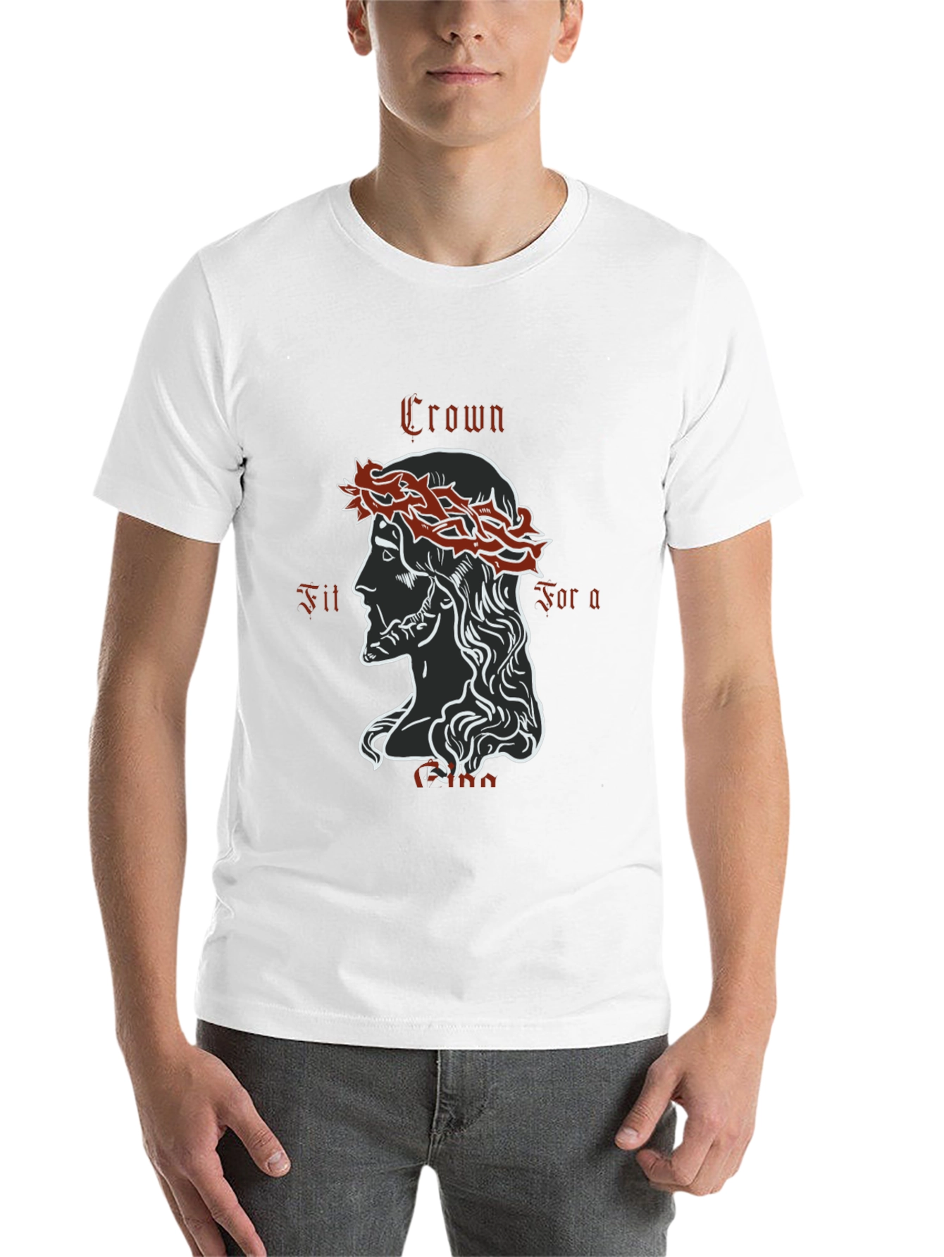 Black Crown Fit For a King Graphic T-Shirt - Black view 14