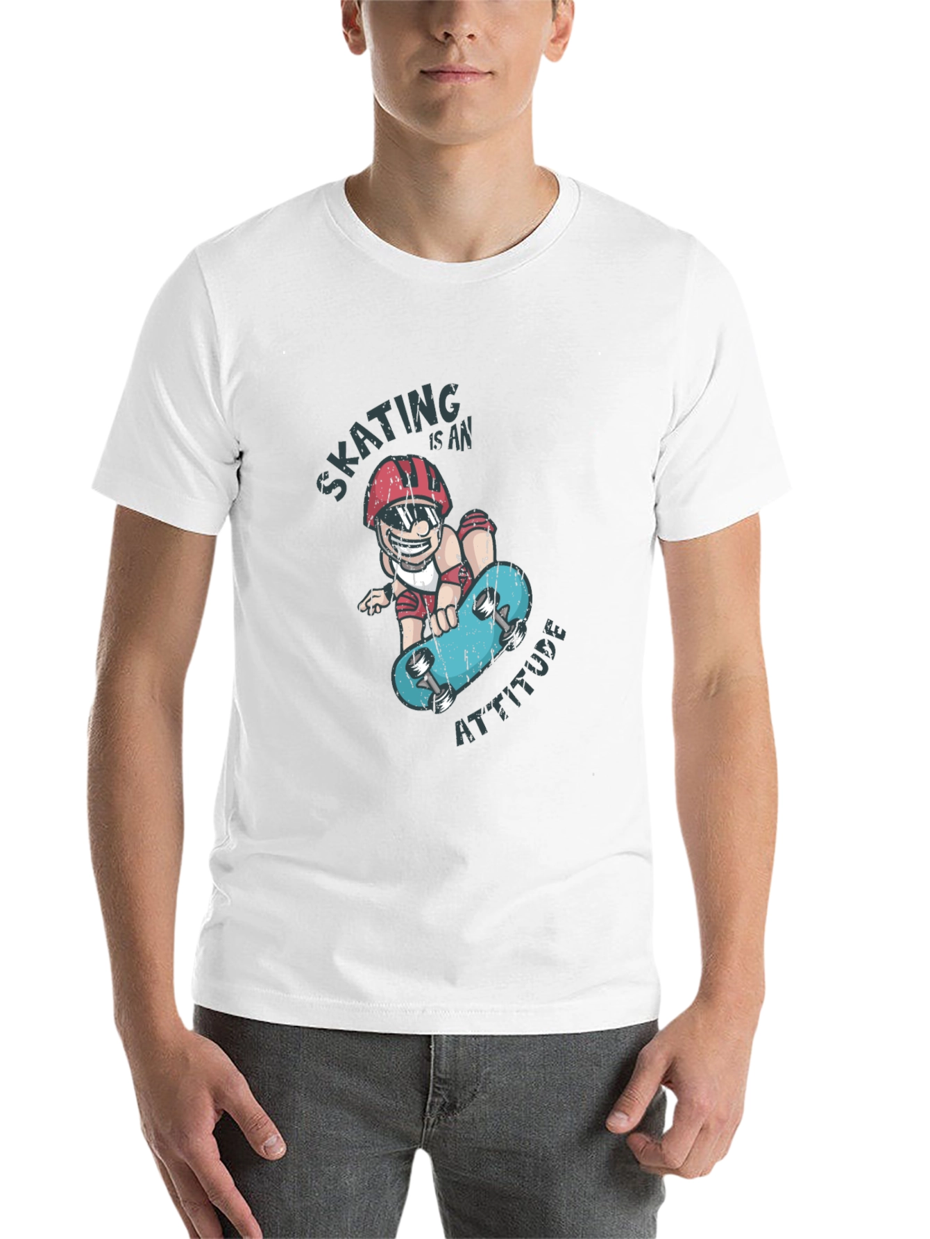 Black Skating is an Attitude Graphic T-Shirt view 14