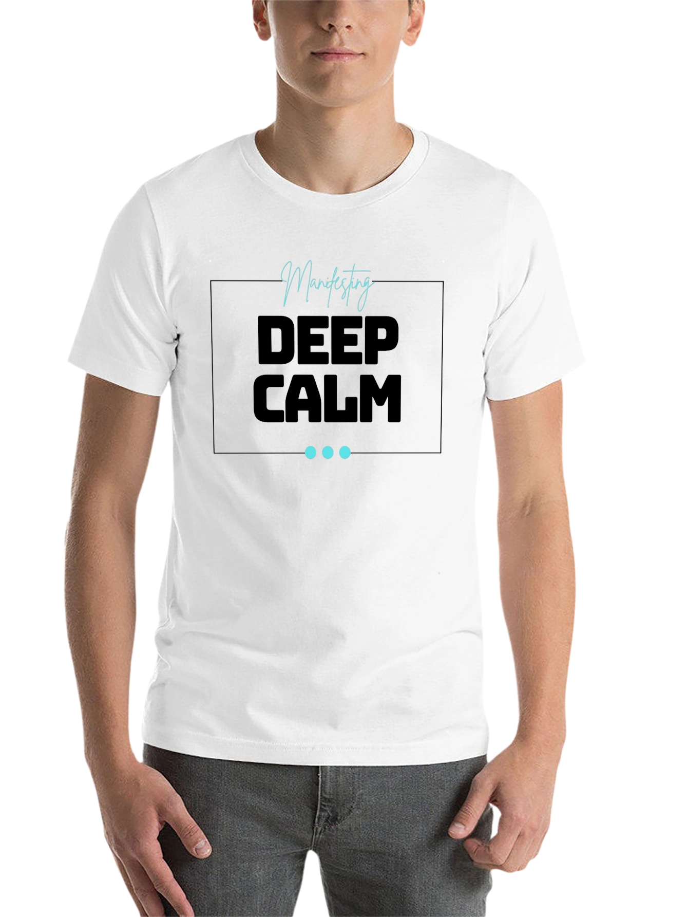 Black Manifesting Deep Calm Black T-Shirt view 14