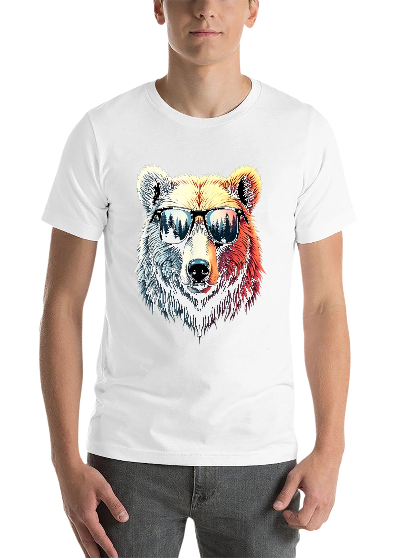 Black Cool Bear Graphic T-Shirt view 14