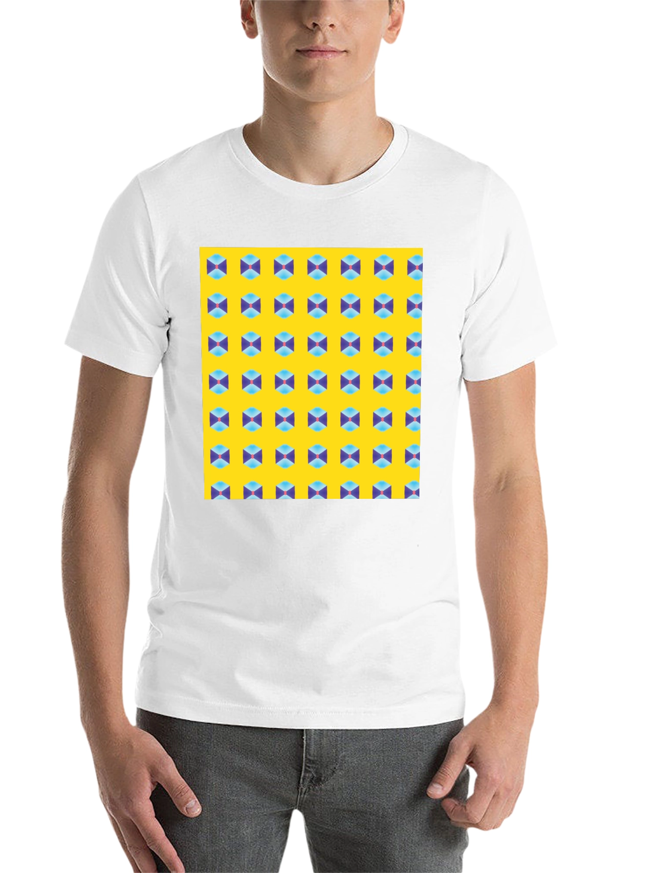 Black Geometric Pattern T-Shirt - Modern Style view 14