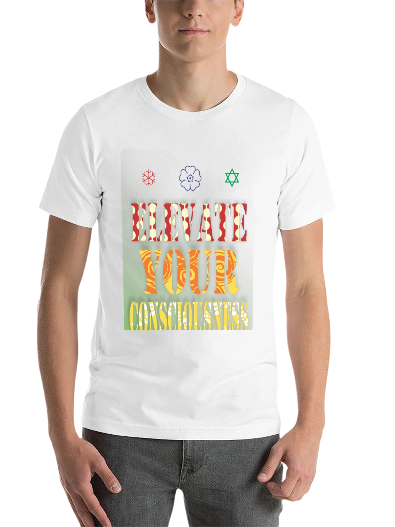 Black Elevate Your Consciousness Graphic Tee view 14