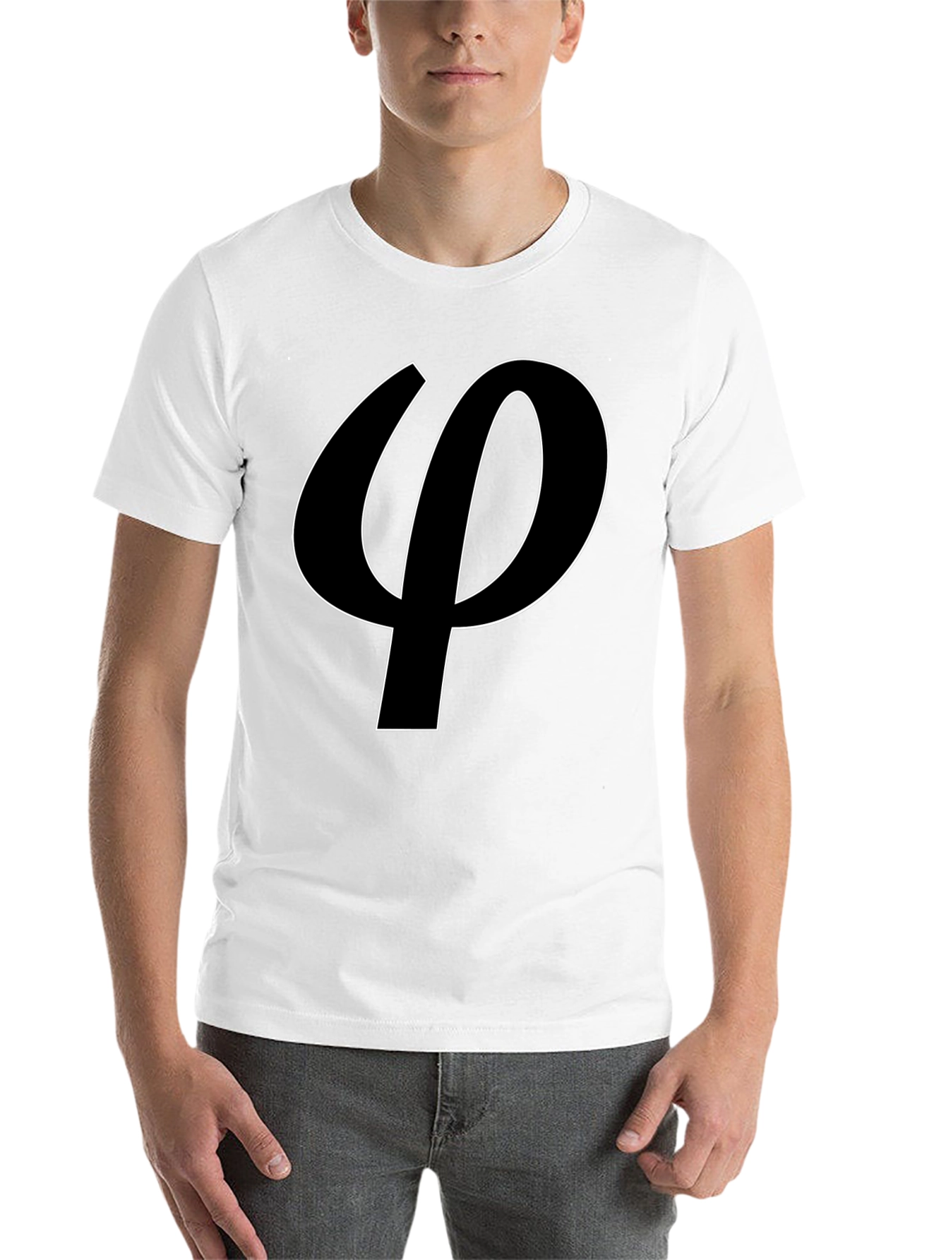 Black Phi Symbol T-Shirt - Sleek and Stylish view 14