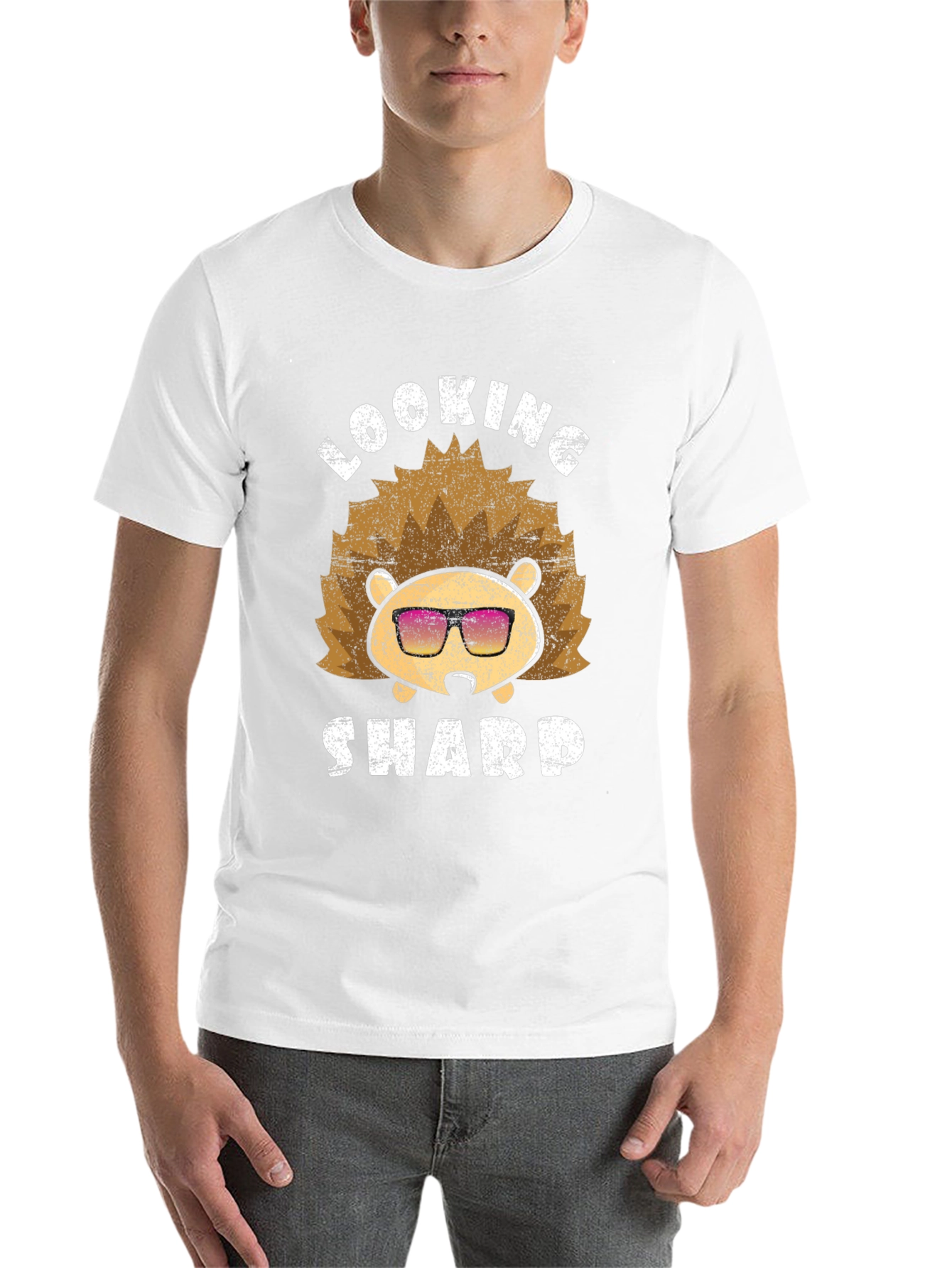 Black Looking Sharp Hedgehog Graphic Tee view 14