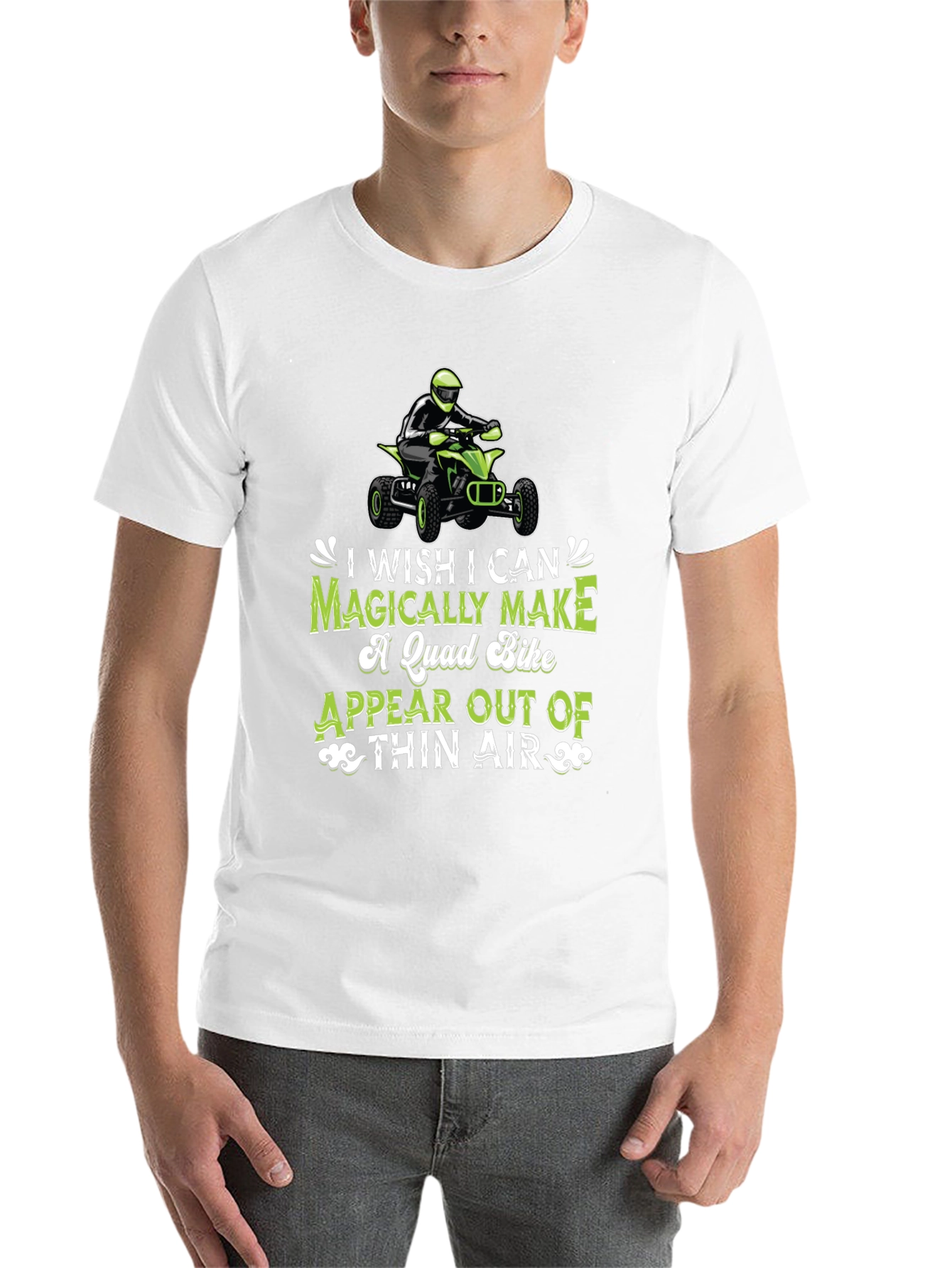 Black Magically Make Quad Bike T-Shirt - ATV Rider view 14