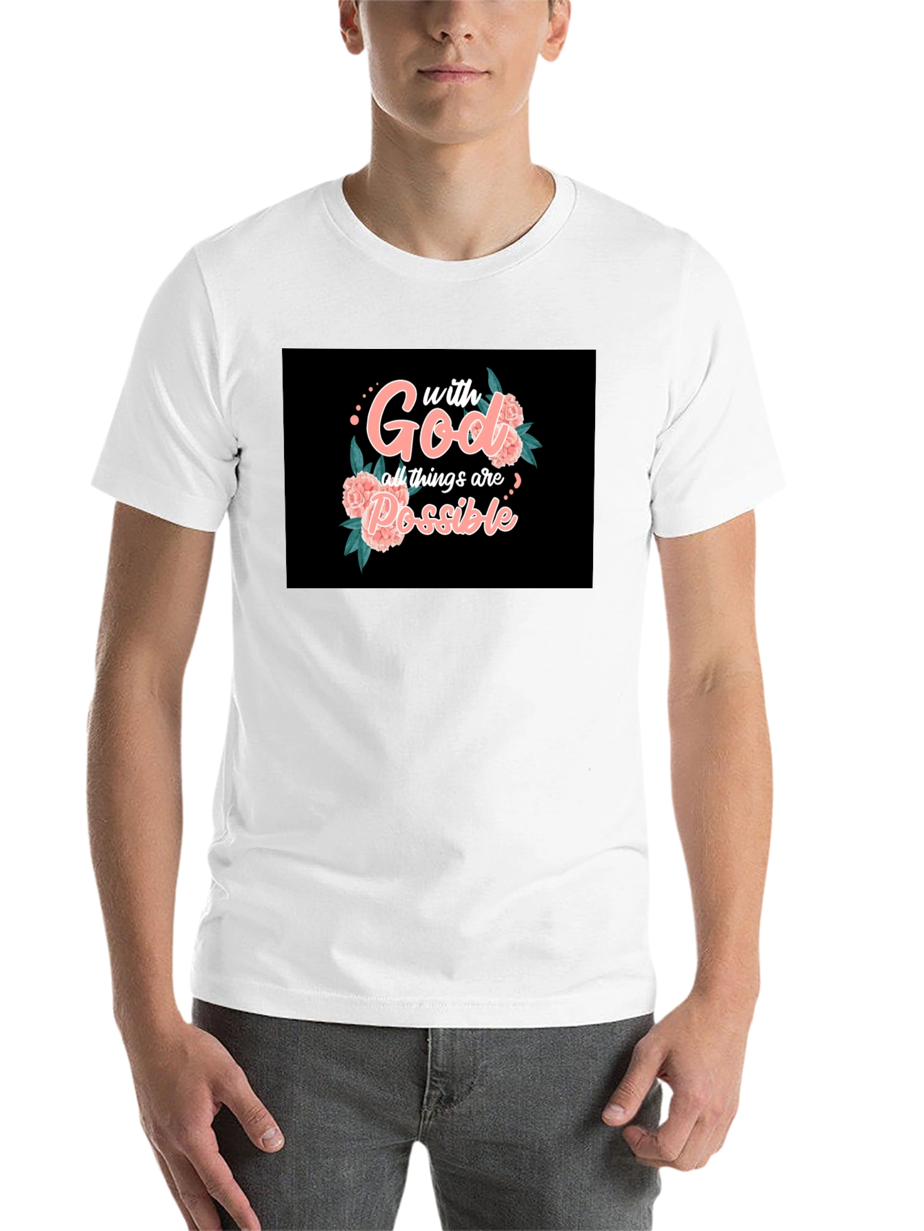 Black Faith T-Shirt: With God, All Things Are Possible  view 14