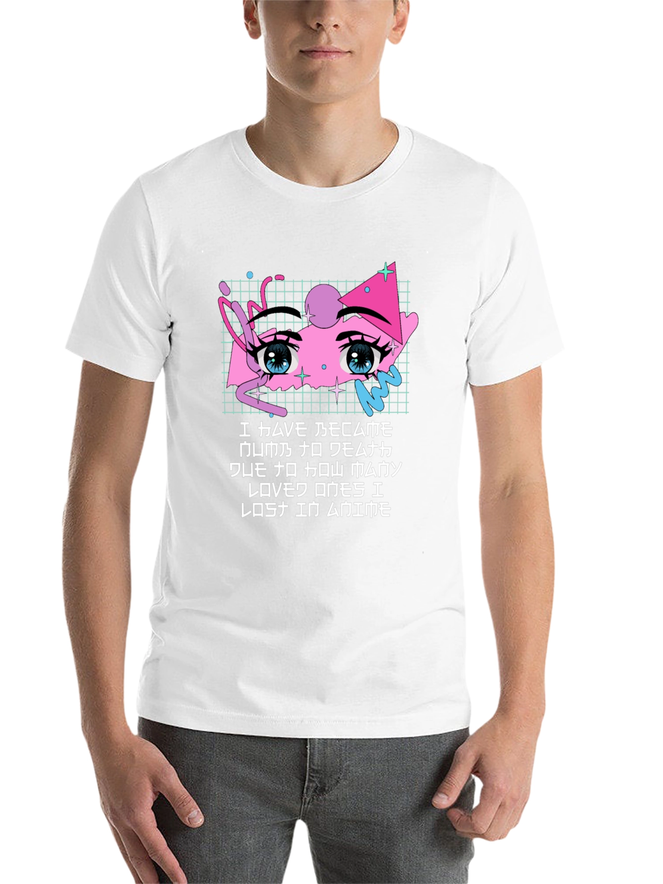 Black Anime Eyes Graphic T-Shirt - Soft Cotton Blend view 14