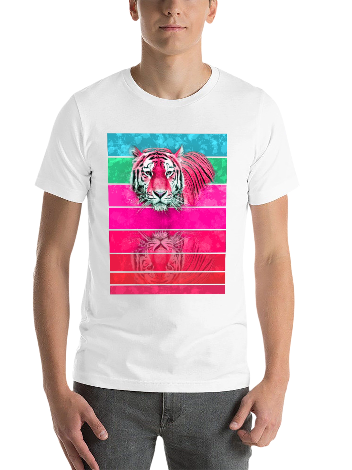 Black Retro Tiger Graphic Tee view 14
