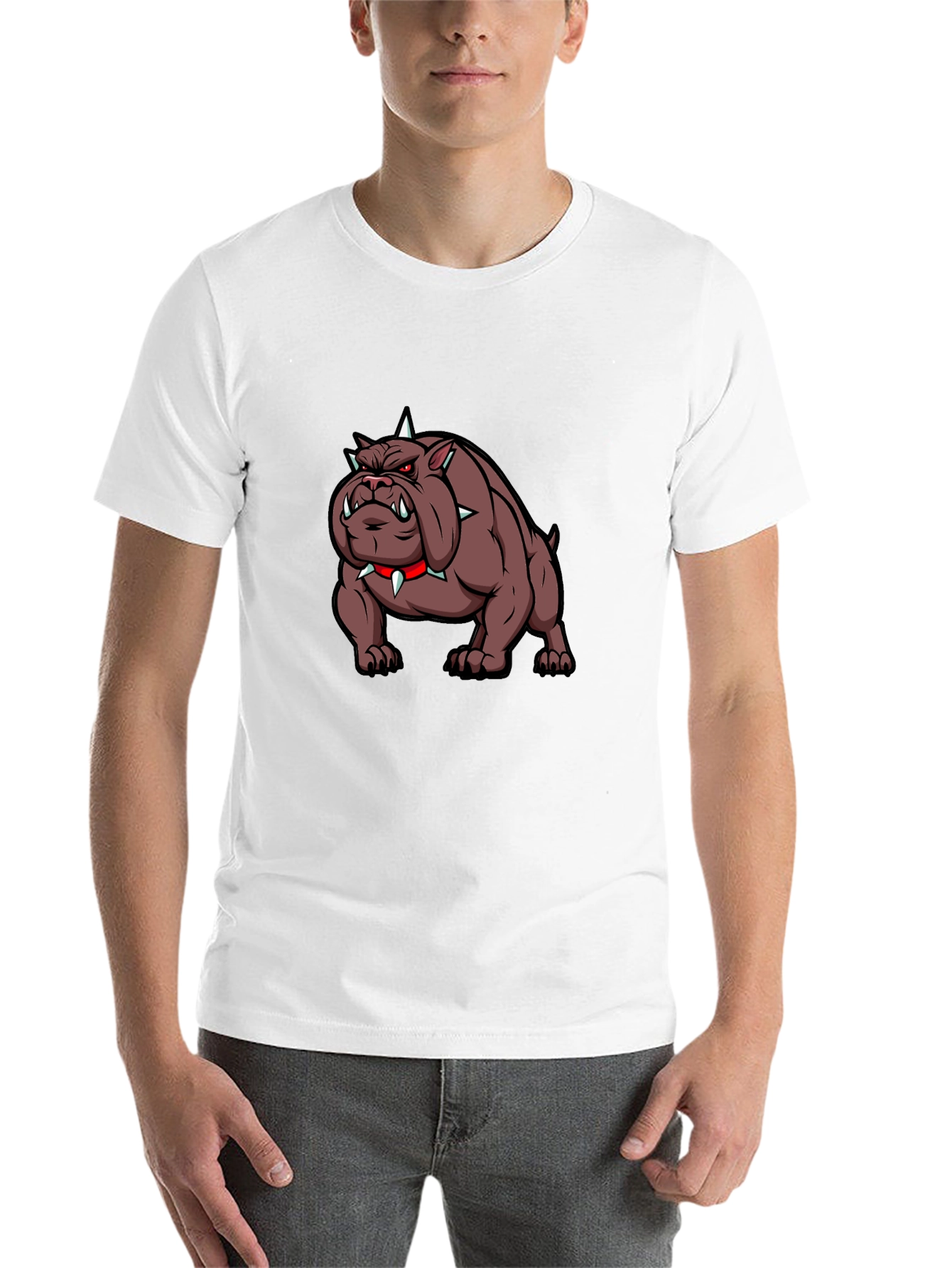 Black Graphic Bulldog T-Shirt - Edgy Design view 14