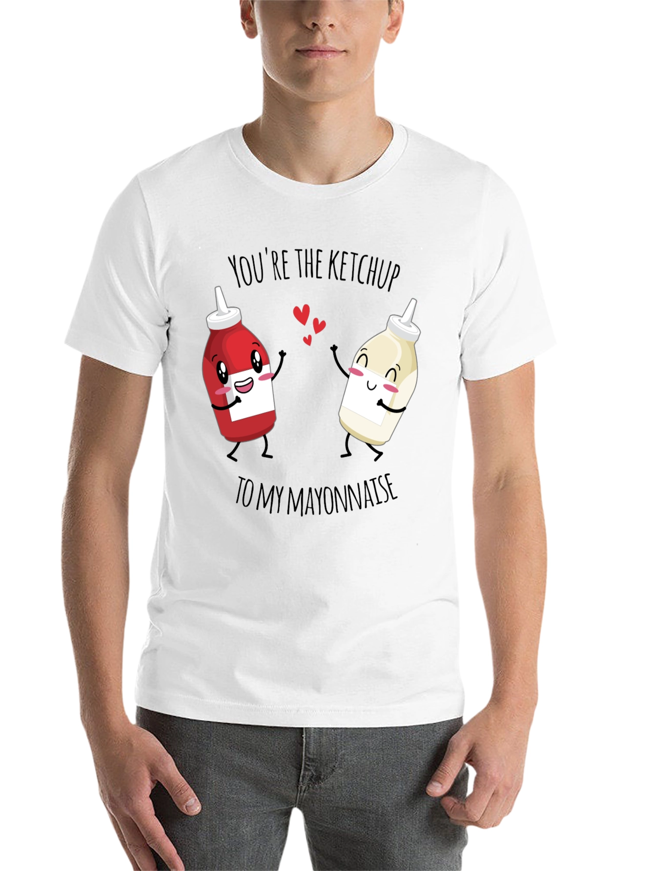 Black Ketchup to My Mayonnaise Graphic Tee - Cute Couples Shirt view 14