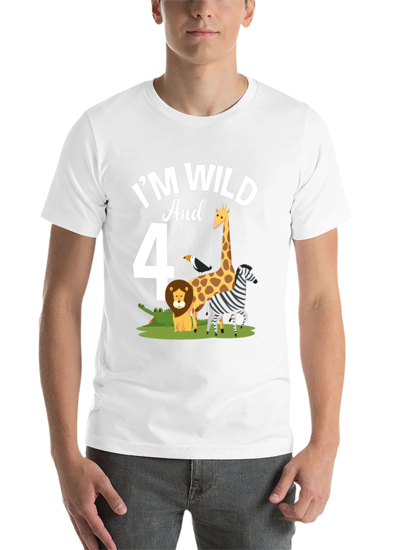 Black I'm Wild and 4 T-Shirt view 14
