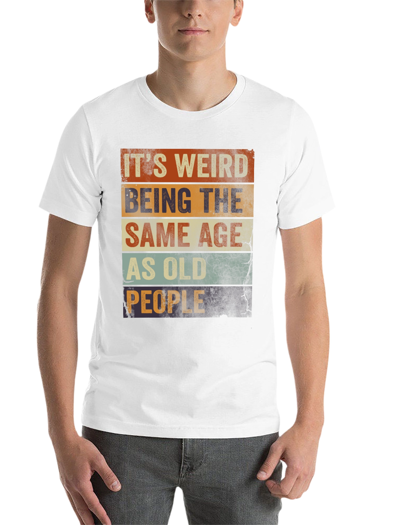 Black It's Weird Being The Same Age As Old People T-Shirt view 14