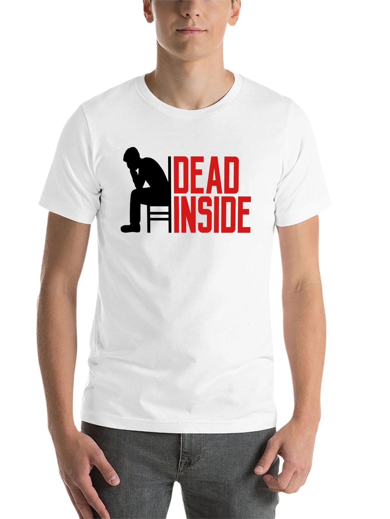Black Dead Inside Graphic Tee - Men's Black T-Shirt view 14