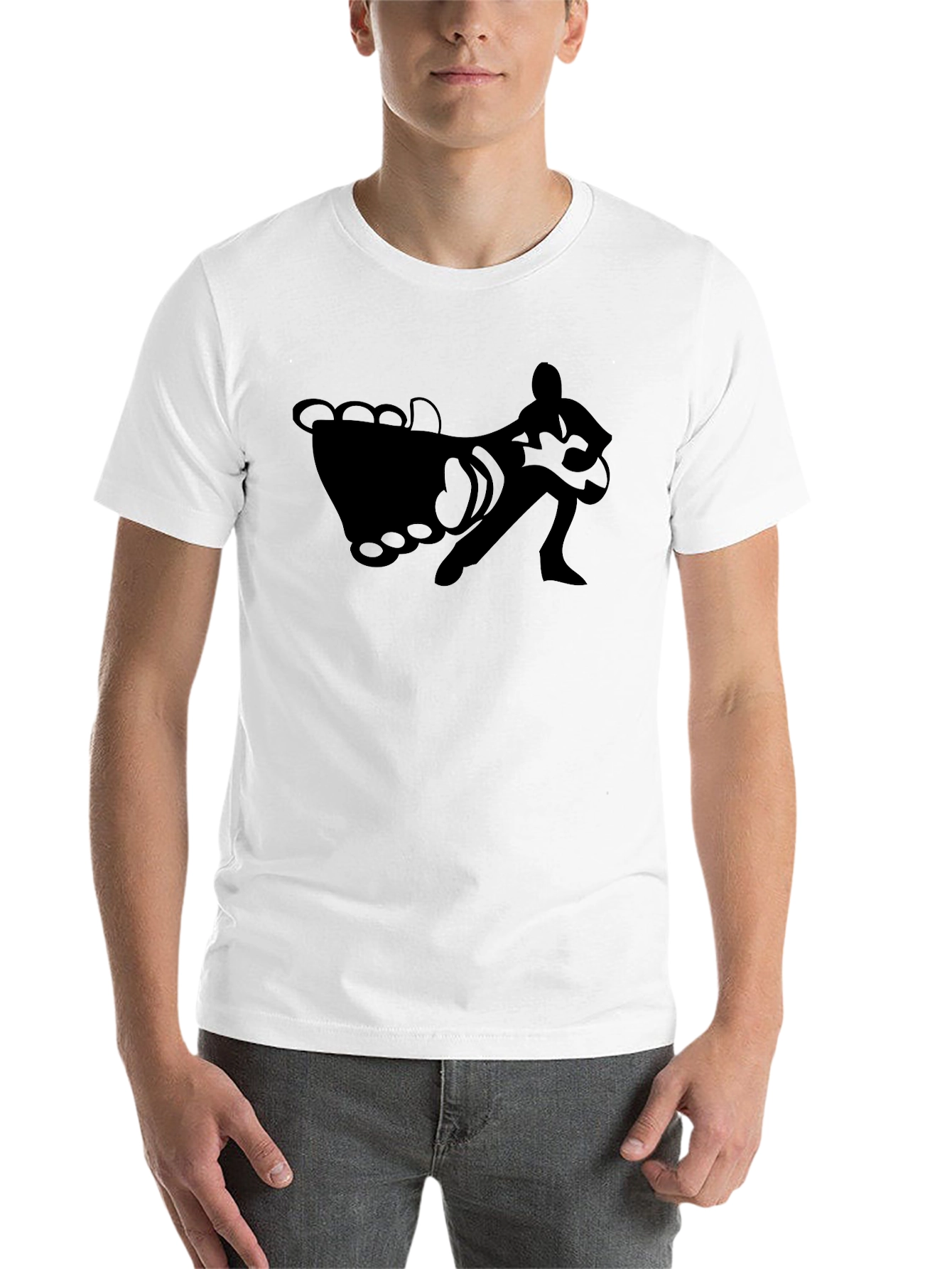 Black Black T-Shirt with Foot and Guitarist Graphic view 14