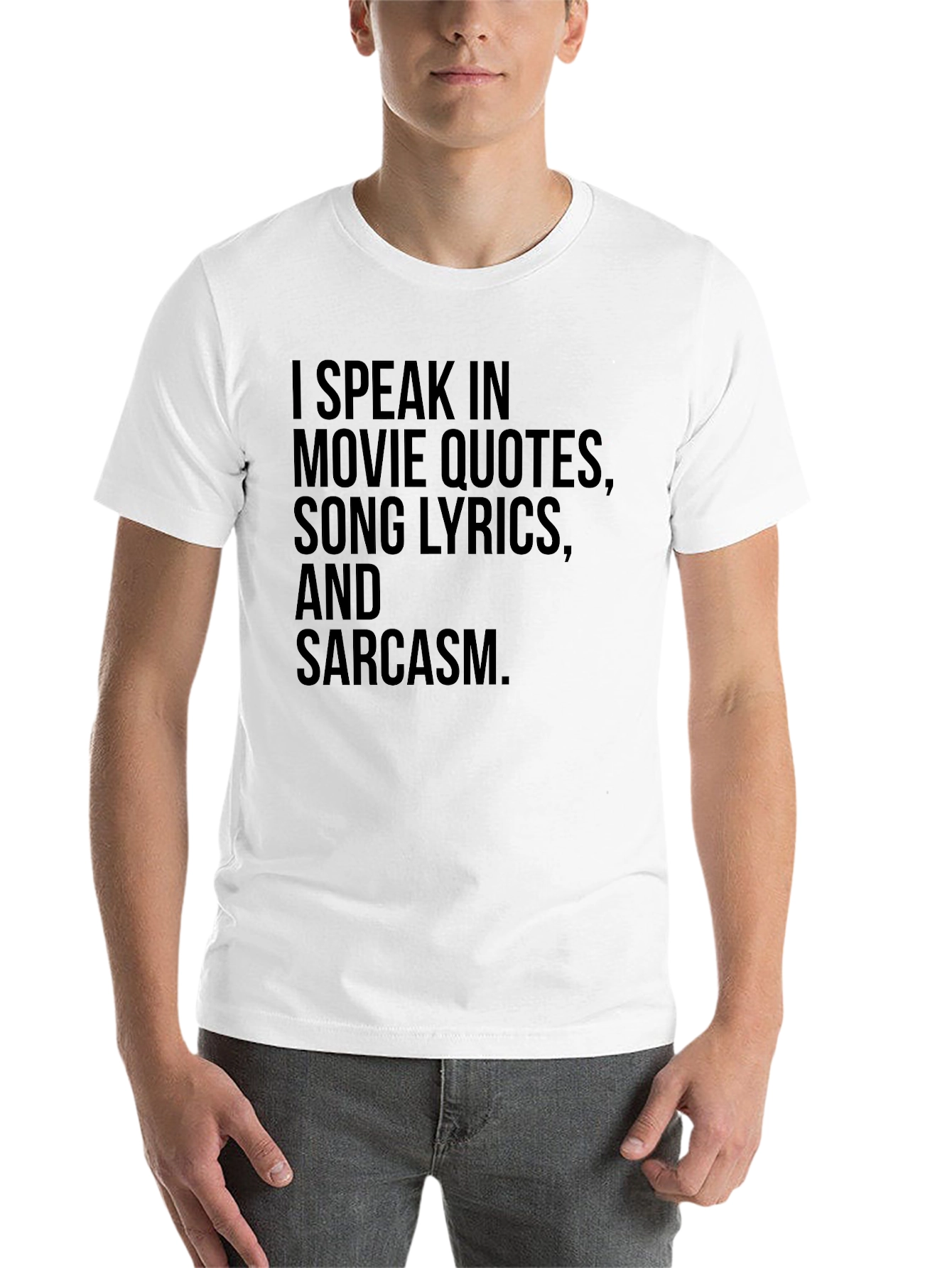 Black I Speak in Movie Quotes T-Shirt view 14