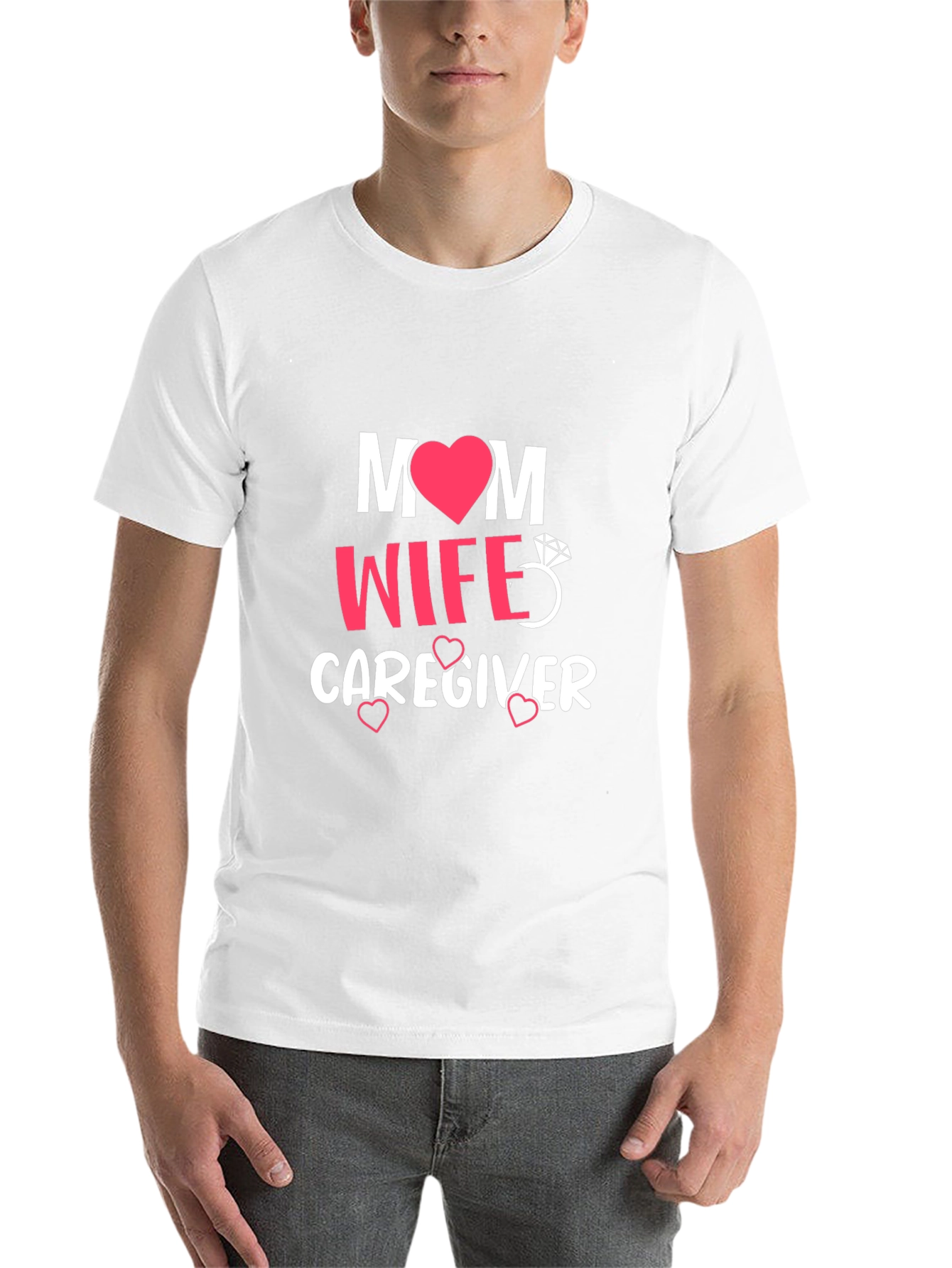 Black Mom Wife Caregiver Graphic Tee - Black T-Shirt view 14