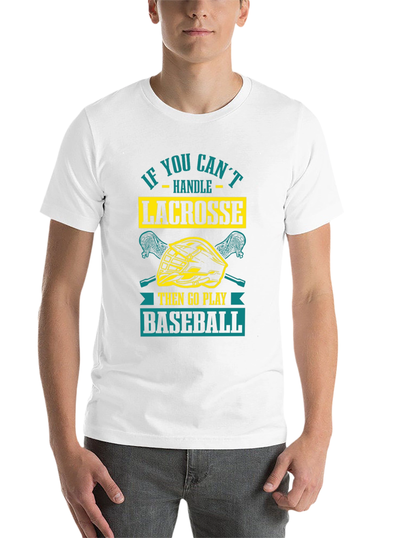 Black Lacrosse vs. Baseball Graphic Tee view 14