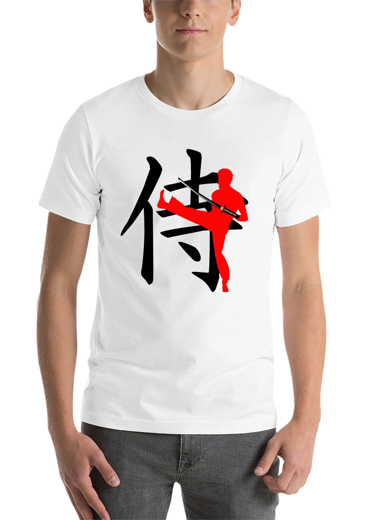 Black Samurai Warrior Graphic Tee view 14