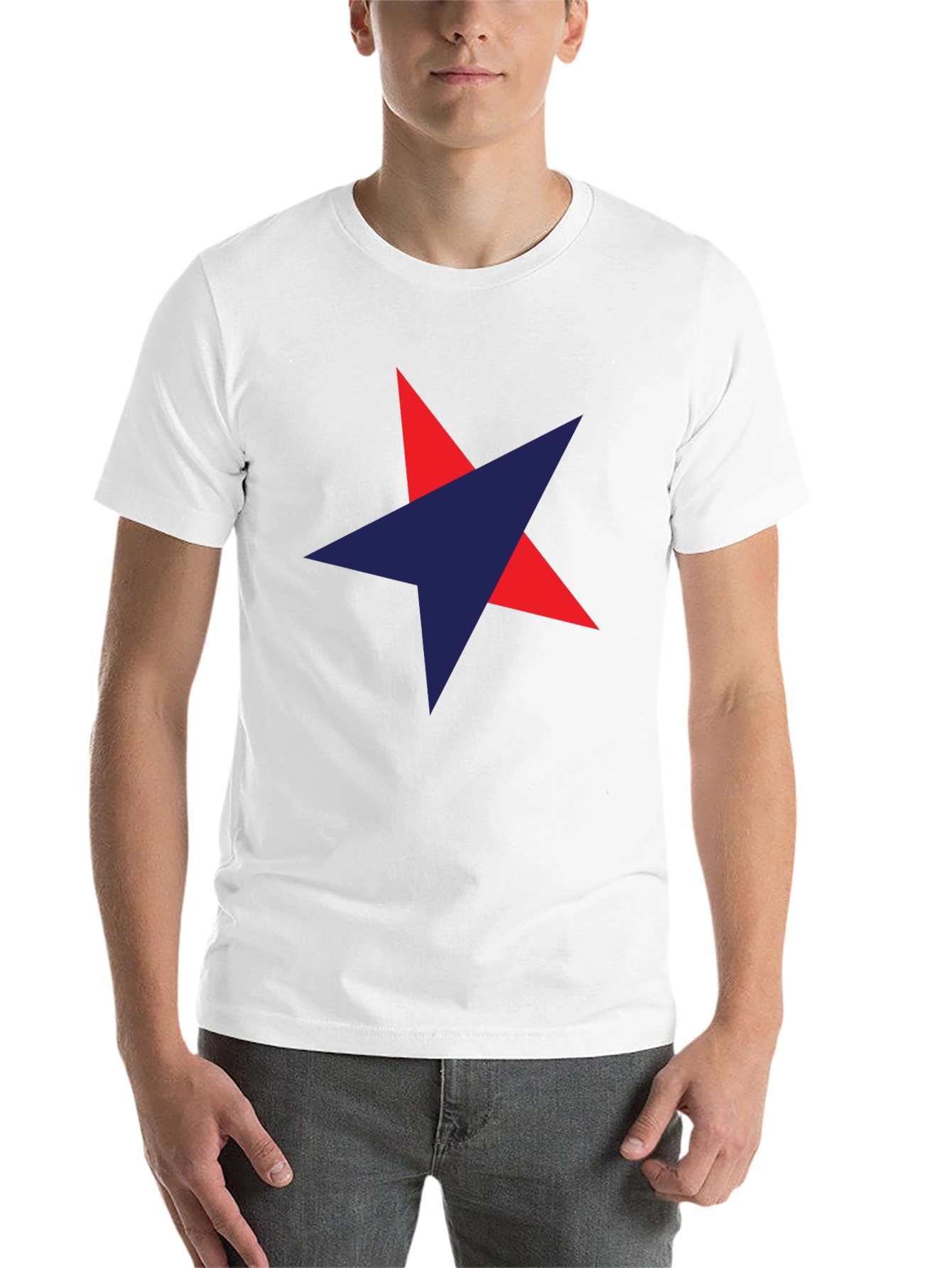 Black Star Graphic Men's Black T-Shirt view 14