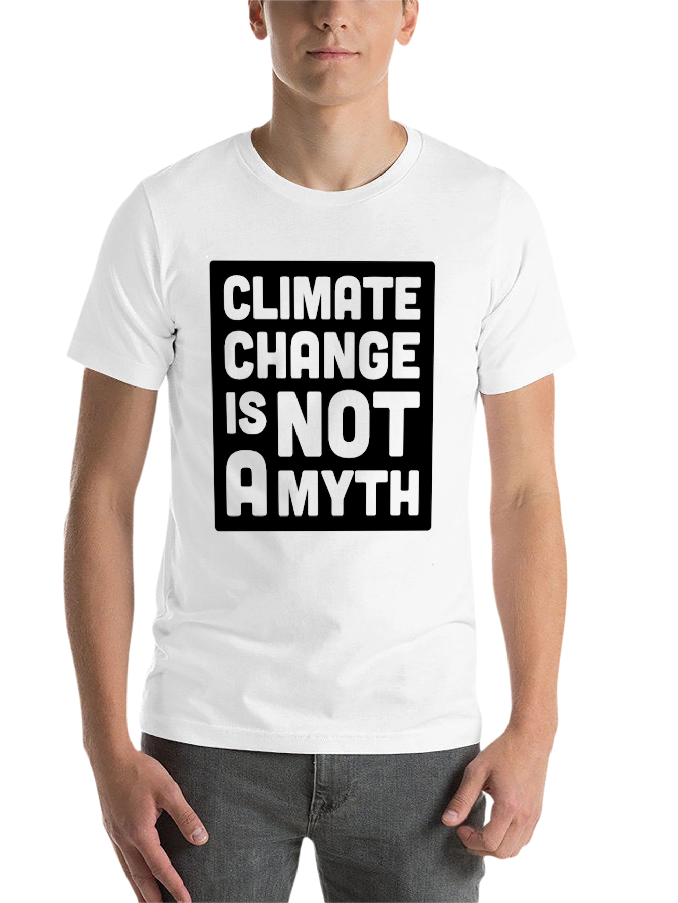 Black Climate Change Is Not A Myth Black Graphic Tee view 14