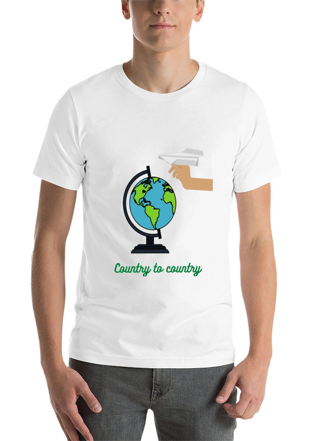 Country to Country Globe Graphic Tee - Travel T-Shirt - 14