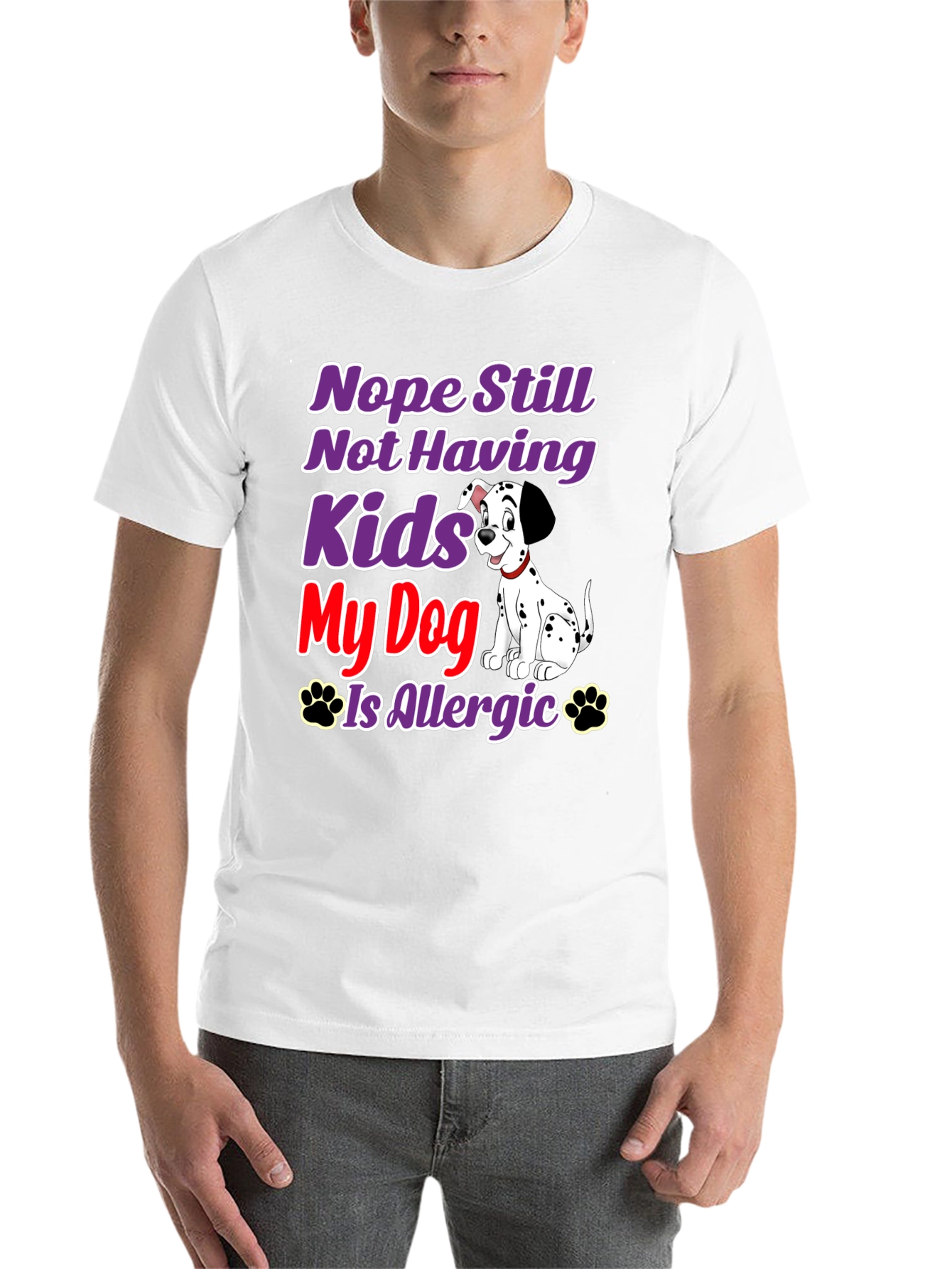 Black Nope Still Not Having Kids, My Dog Is Allergic T-Shirt view 14