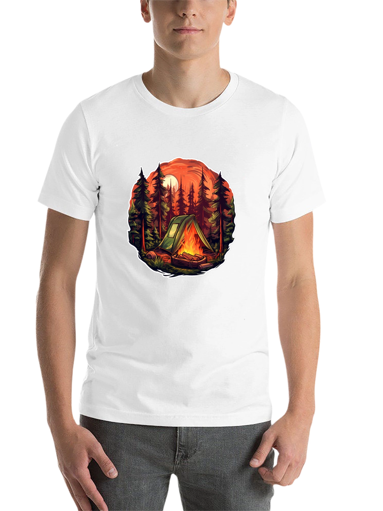 Black Camping Trip Graphic T-Shirt view 14