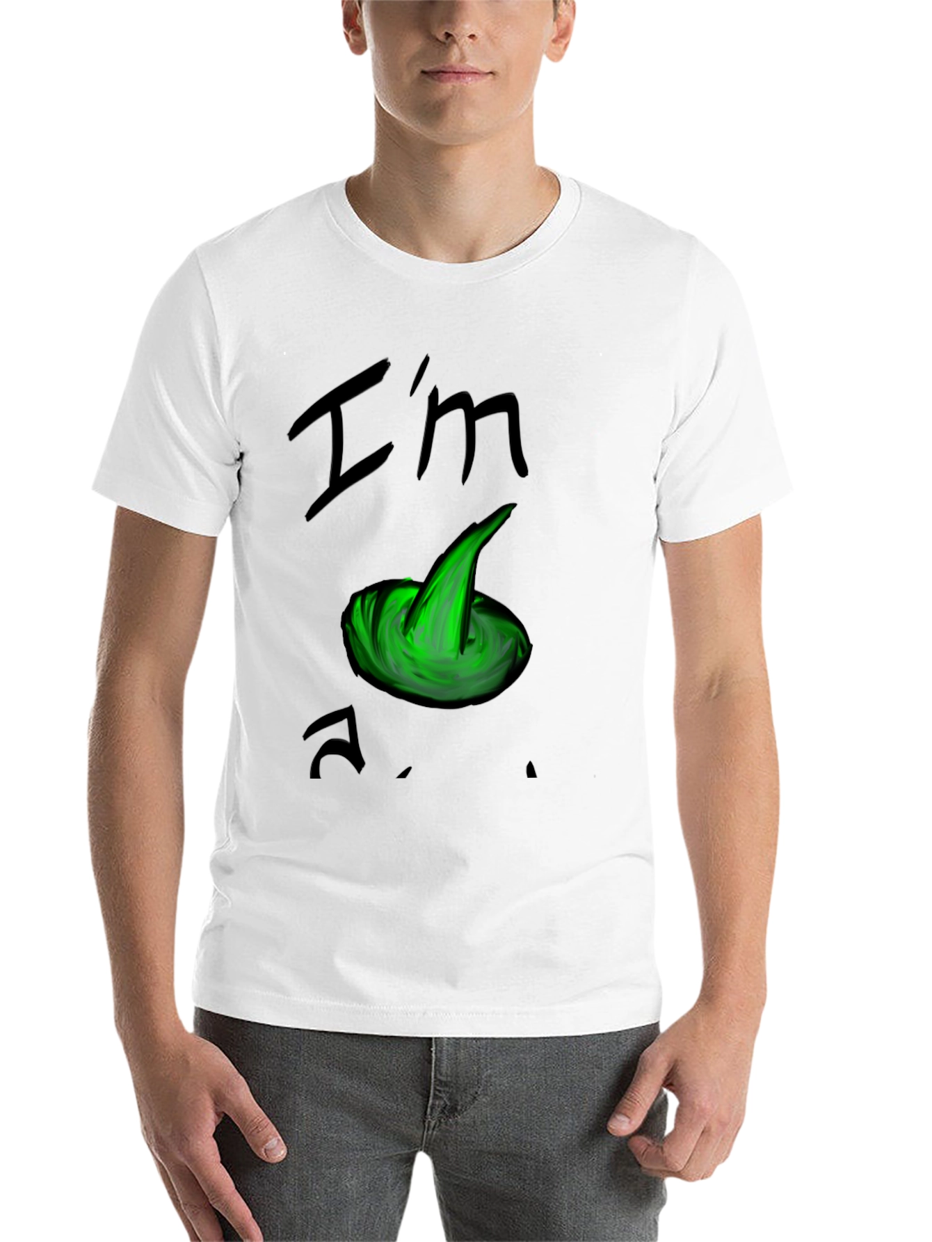 Black I'm A Worm! Funny Graphic Black T-Shirt view 14