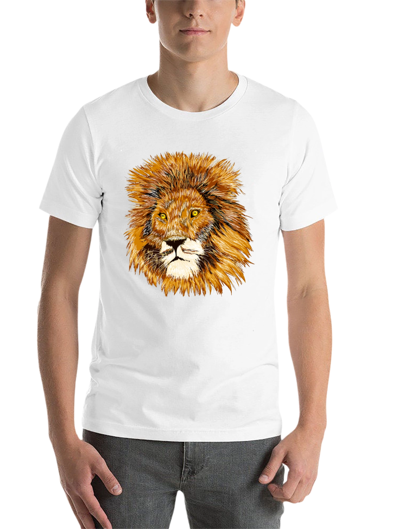 Black Lion Graphic Tee - Black Cotton Comfort view 14