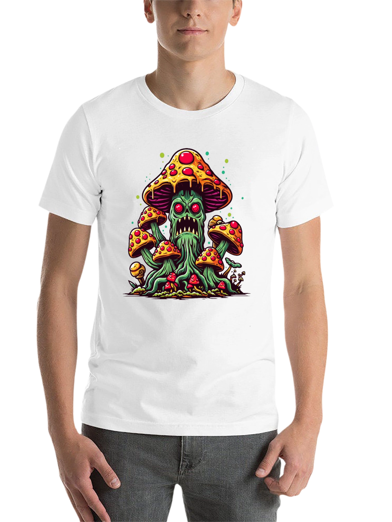 Black Funky Mushroom T-Shirt view 14