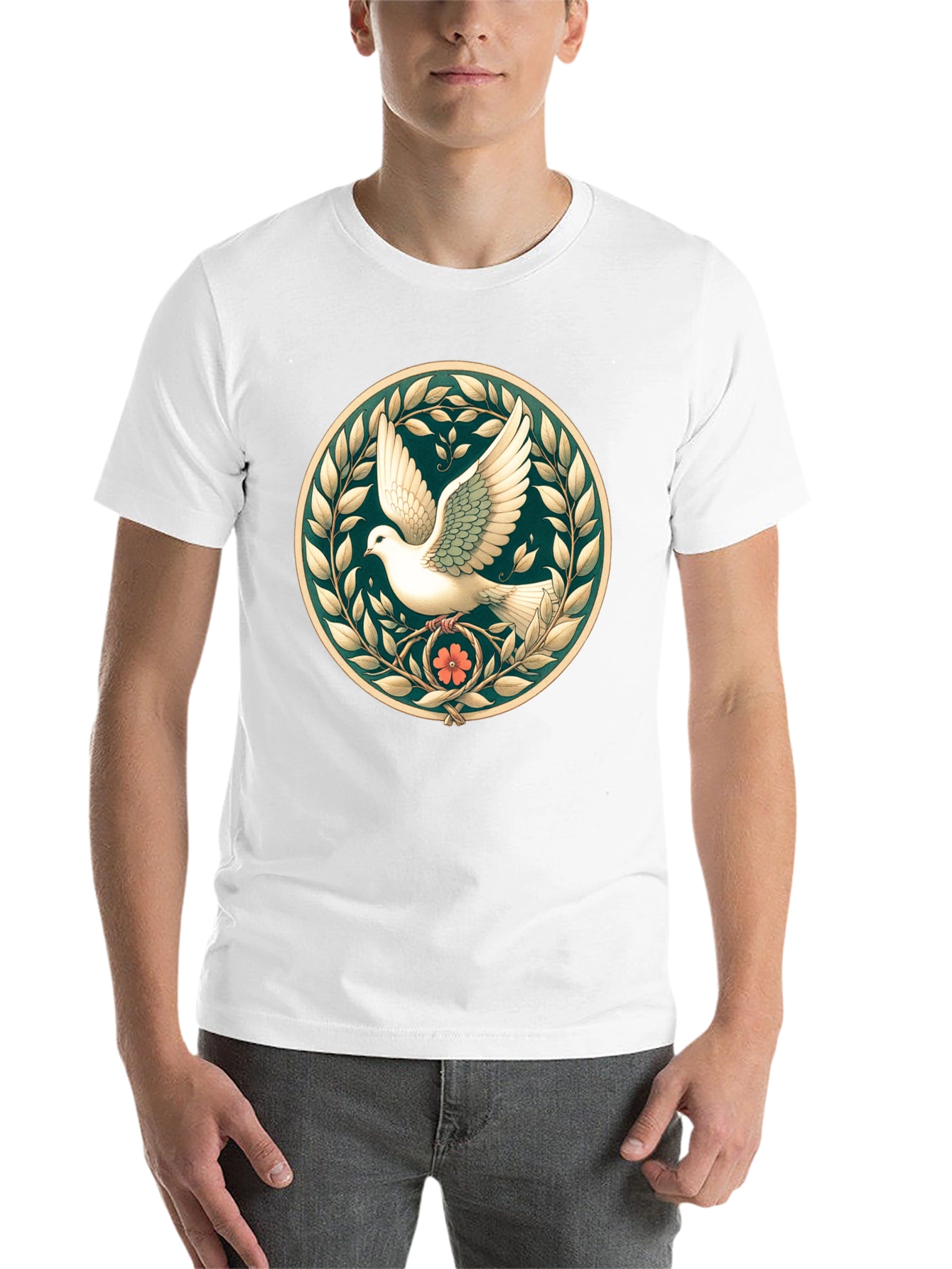 Peace Dove Graphic Tee - Black Unisex Shirt - 14