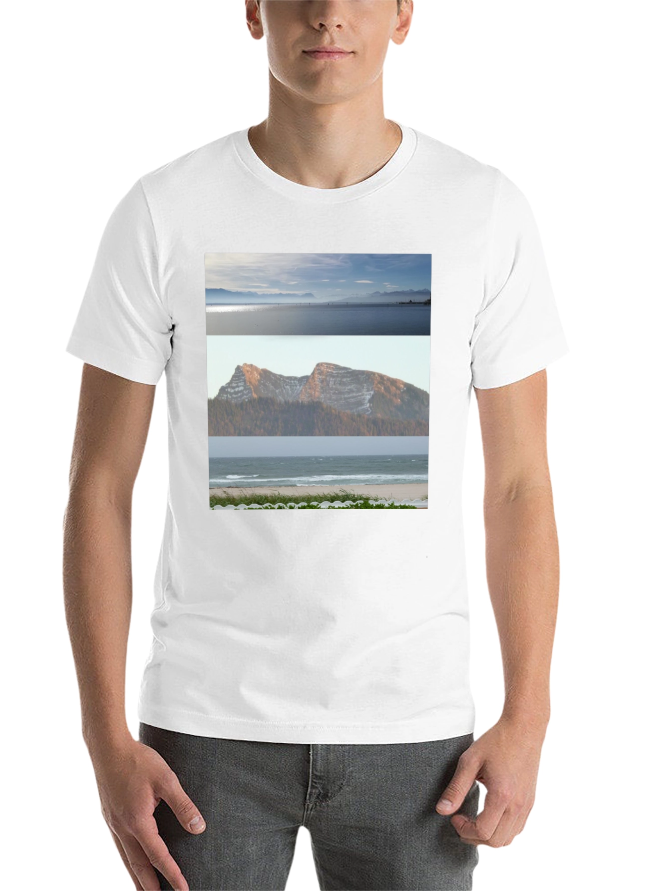 Black Scenic Landscape T-Shirt view 14