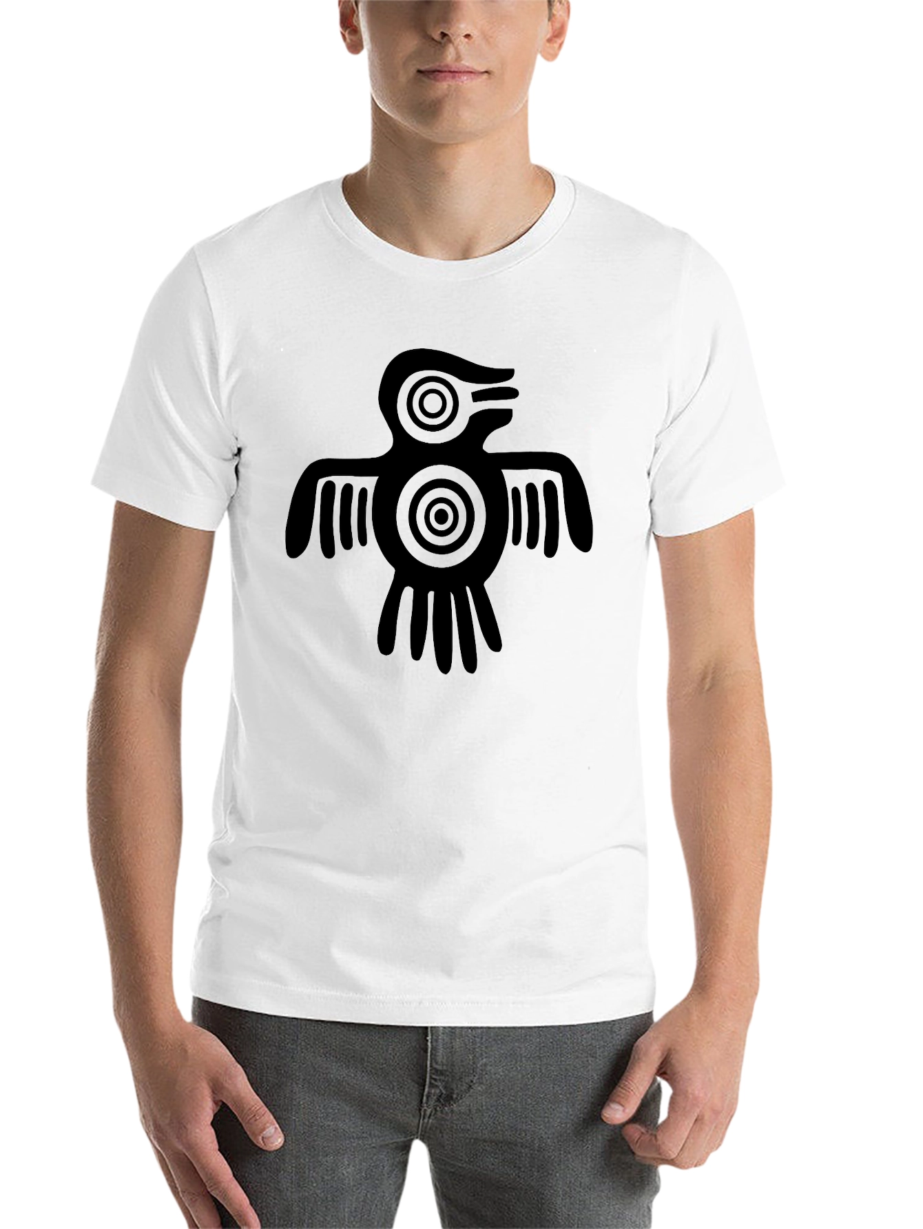 Black Aztec Bird Graphic Tee - Black T-Shirt view 14