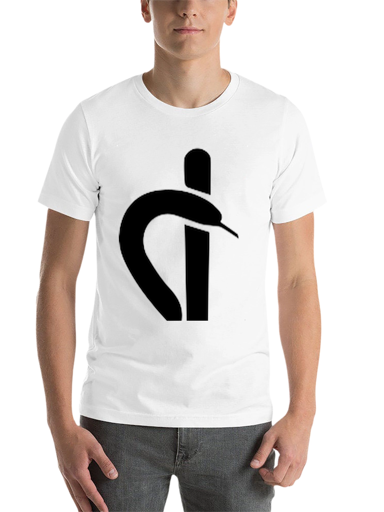 Black Stylish Black Graphic Tee - Snake Logo view 14