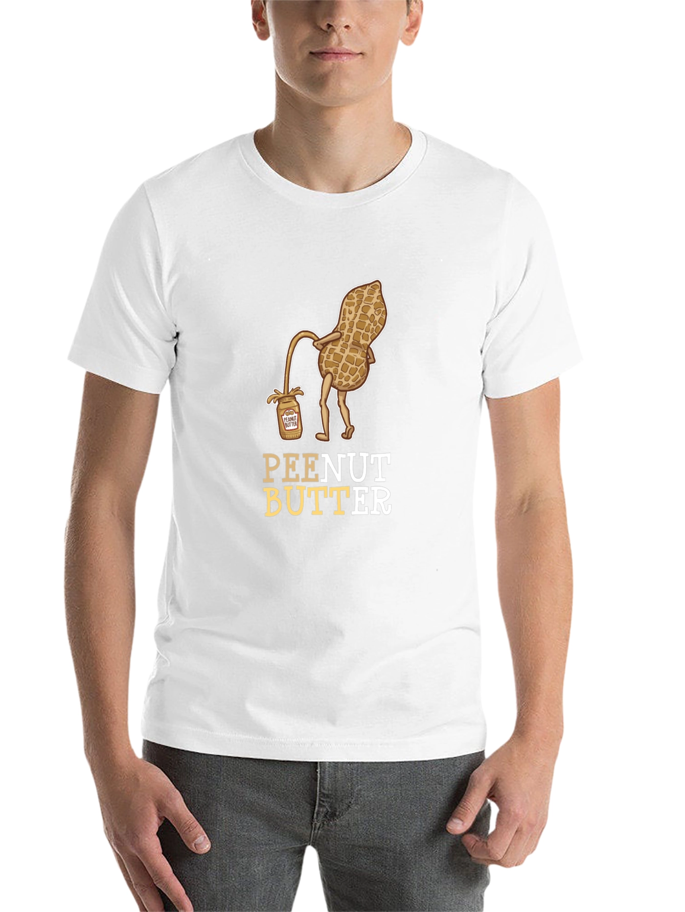 Black Peanut Butter Humor Graphic Tee Shirt view 14