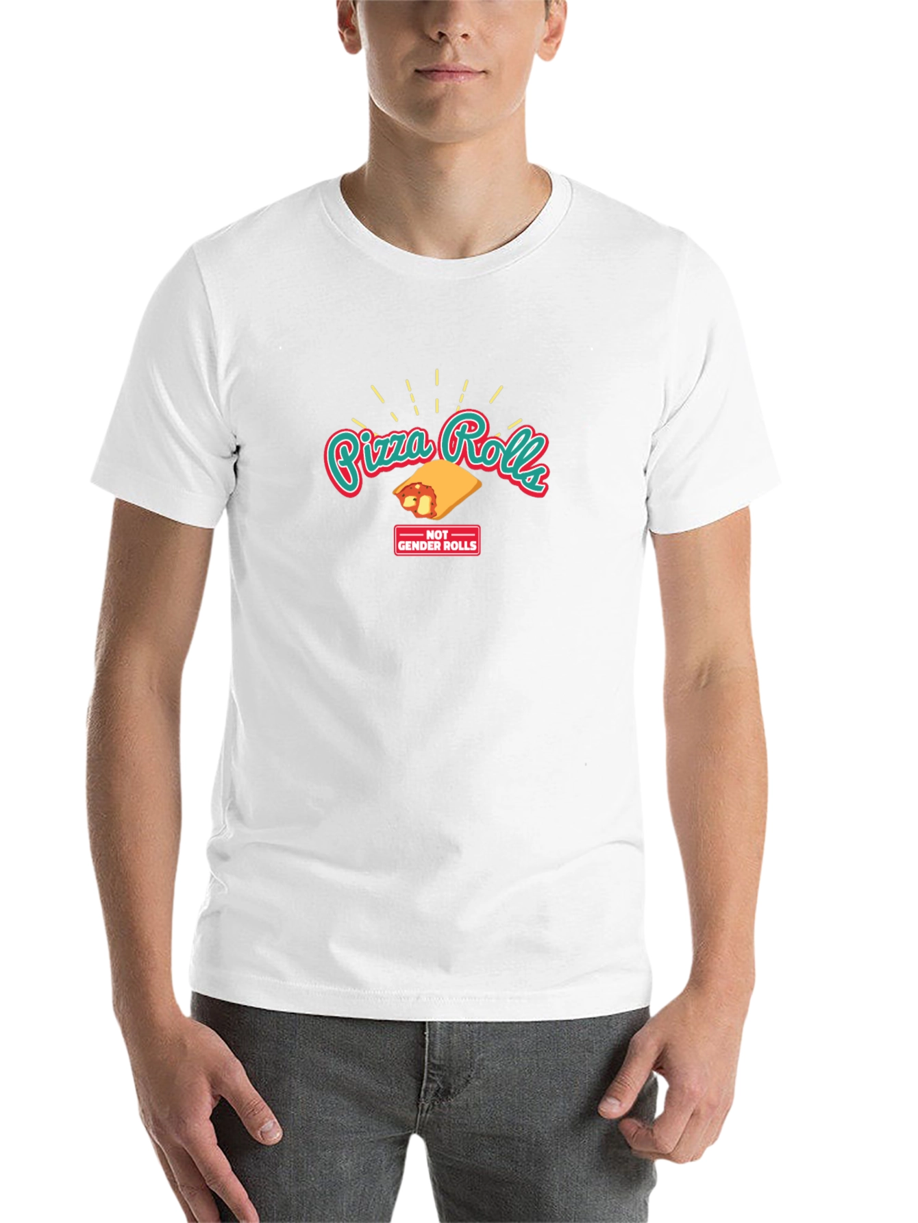 Black Pizza Rolls T-Shirt - Funny Graphic Tee view 14