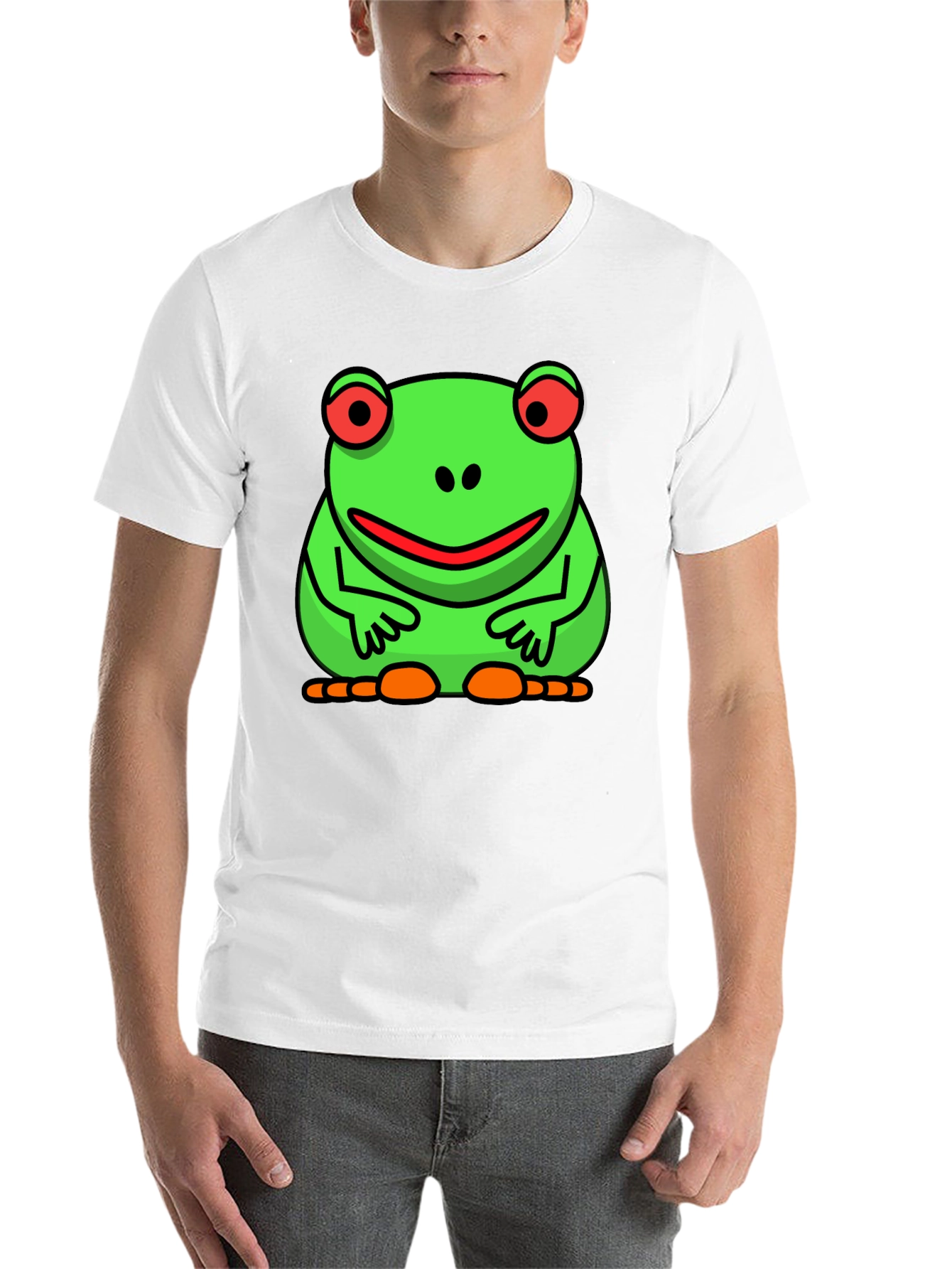 Black Funny Frog Graphic Tee - Black Cotton T-Shirt view 14
