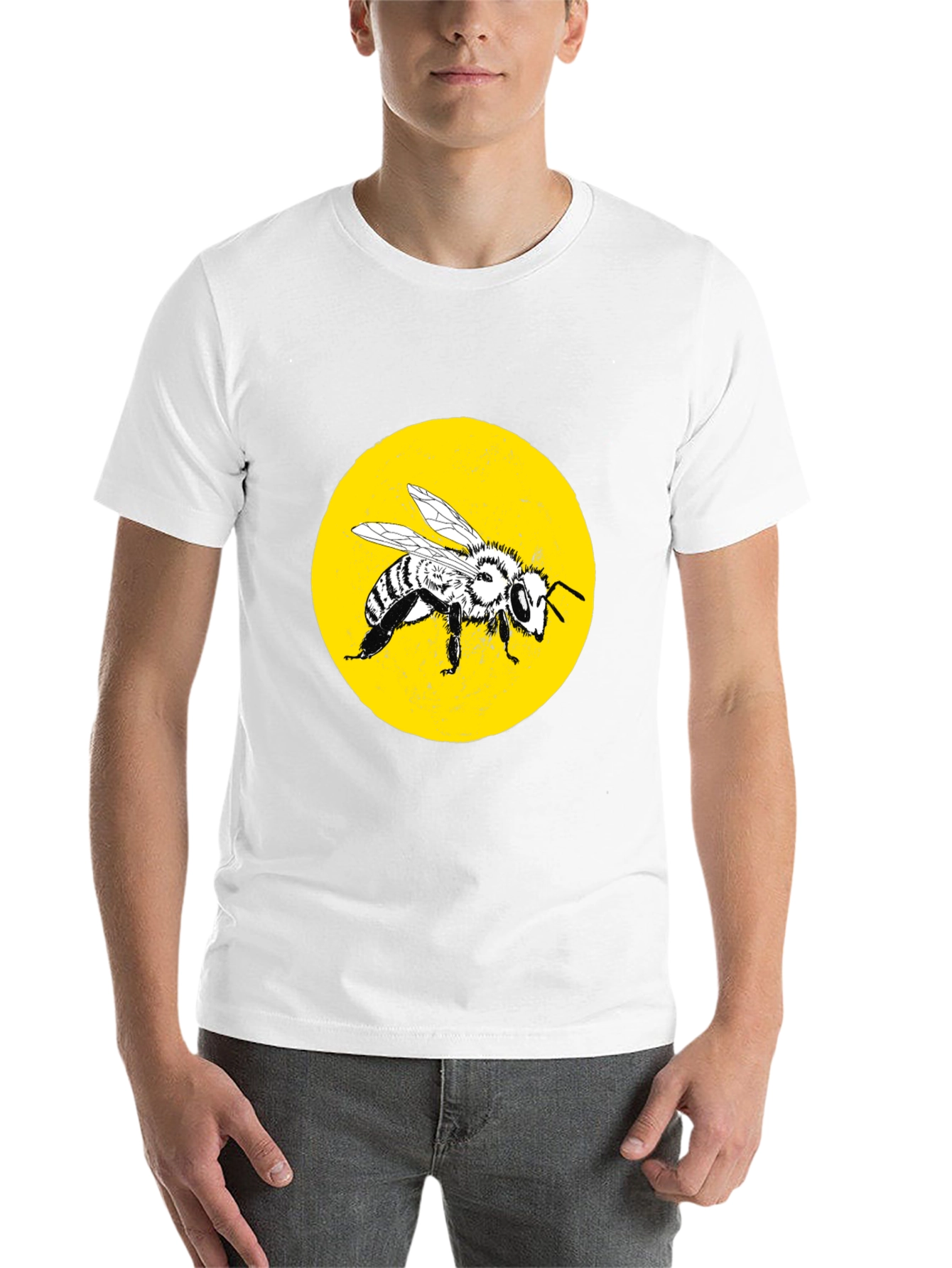 Bee Graphic Tee - Stylish Black Cotton T-Shirt - 14