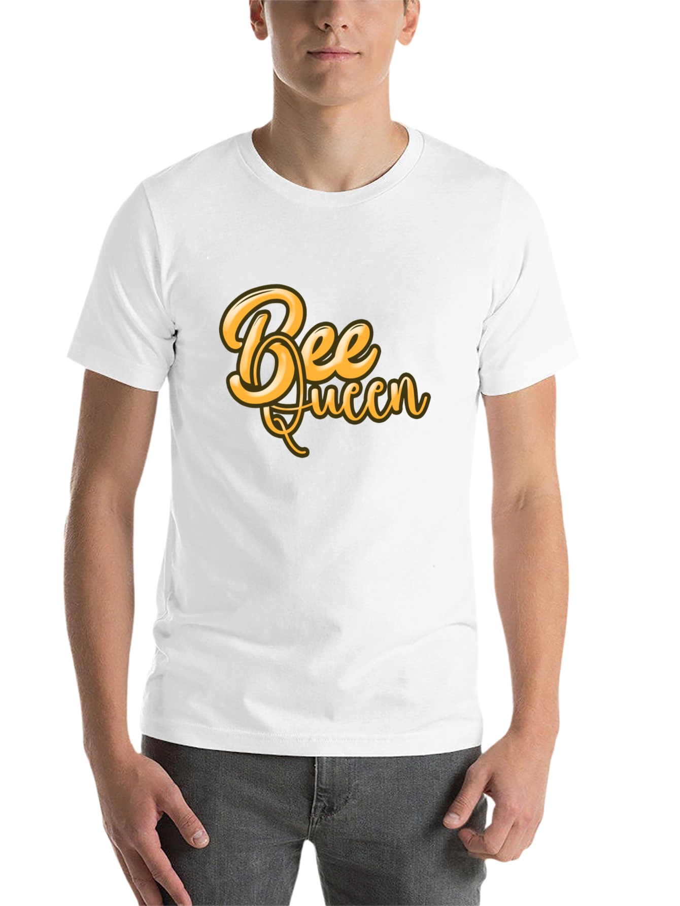Black Bee Queen Graphic T-Shirt - Black Cotton Blend view 14