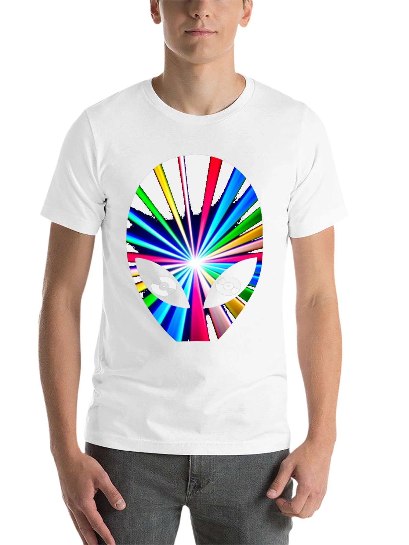 Black Retro Alien Graphic T-Shirt - Black Cotton Tee view 14