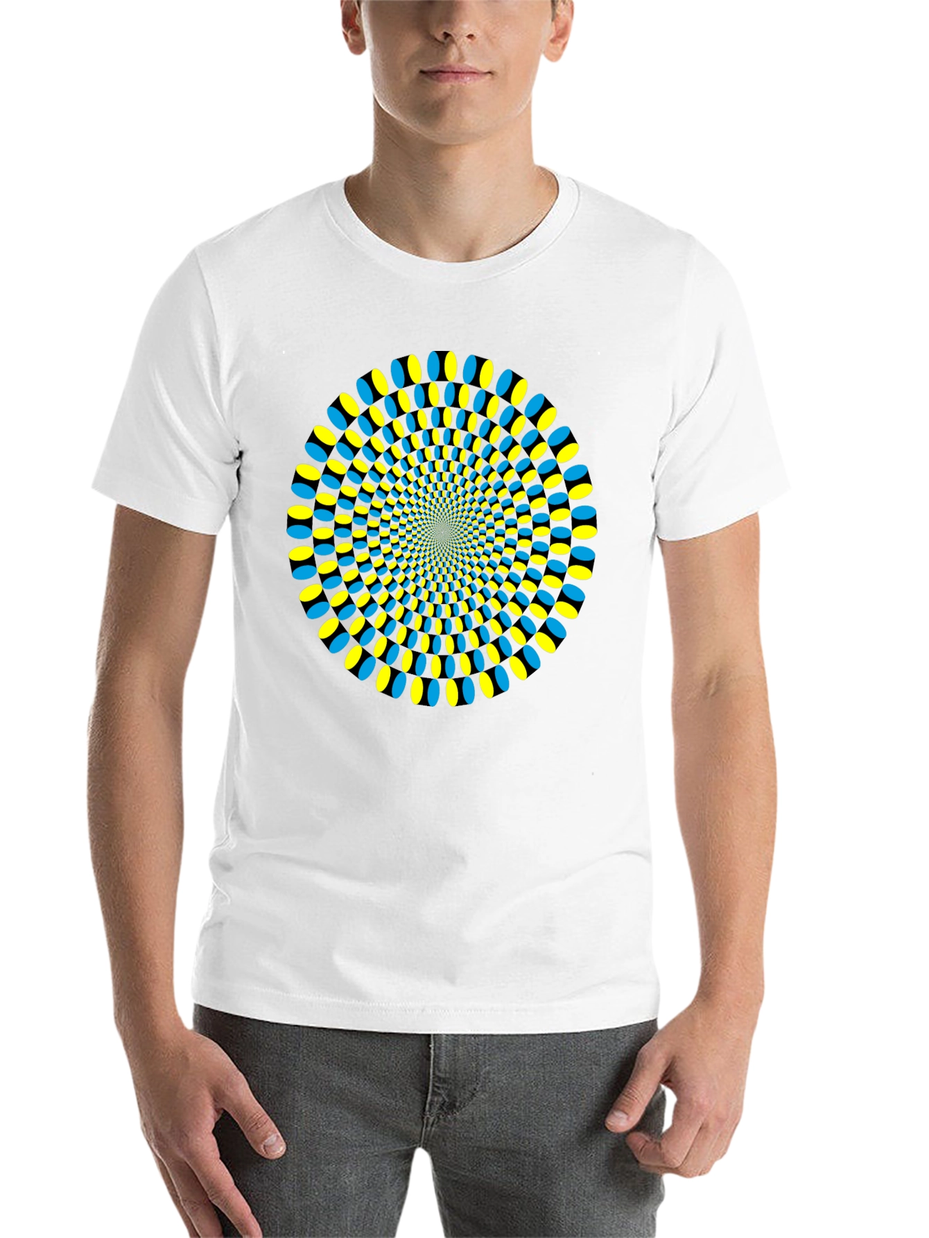 Black Hypnotic Illusion T-Shirt - Black view 14